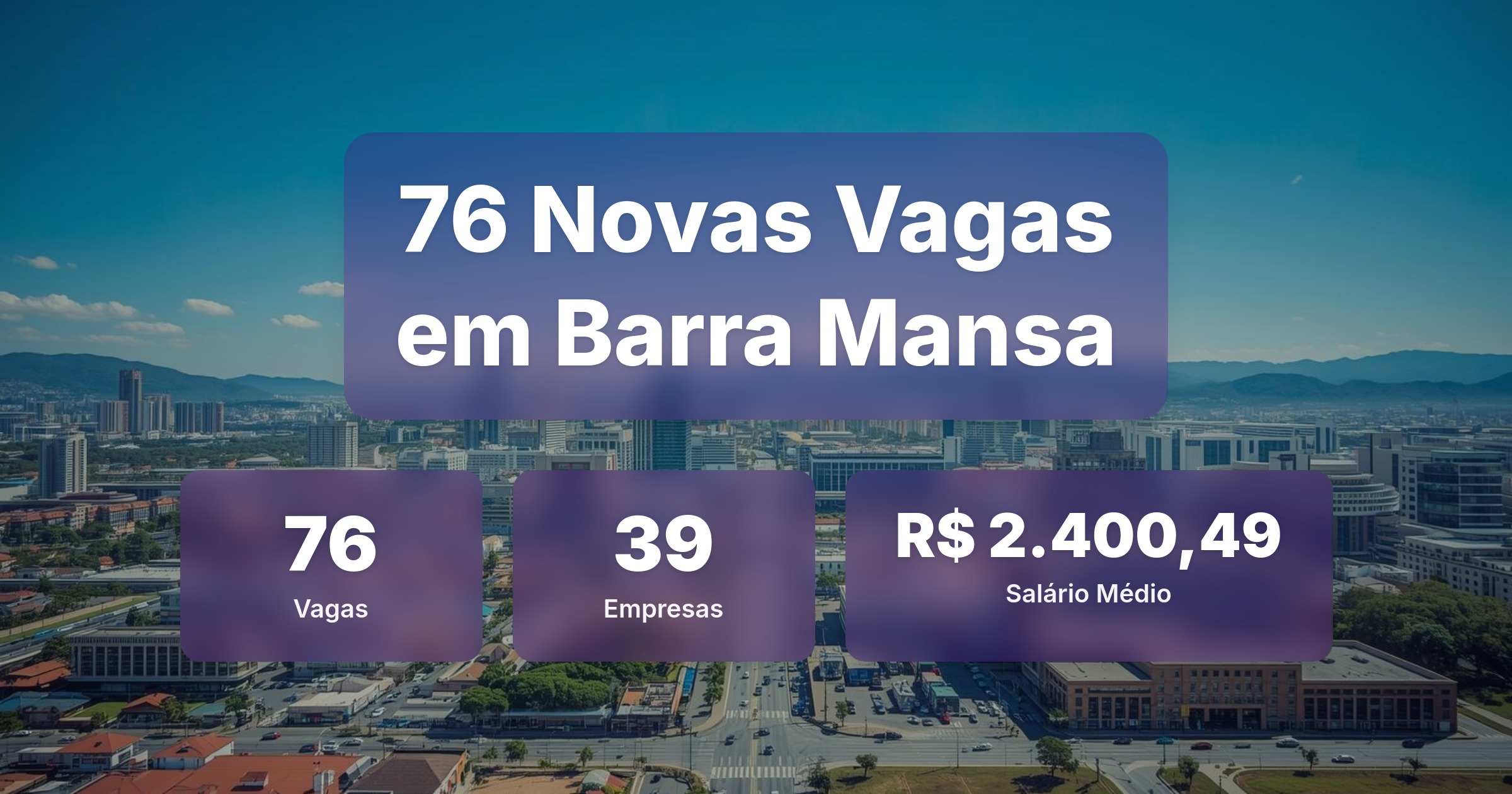 76 Novas Vagas de Emprego em Barra Mansa - 01/03/2026 - Análise completa com salários, empresas contratando e oportunidades nos setores de vendas e tecnologia