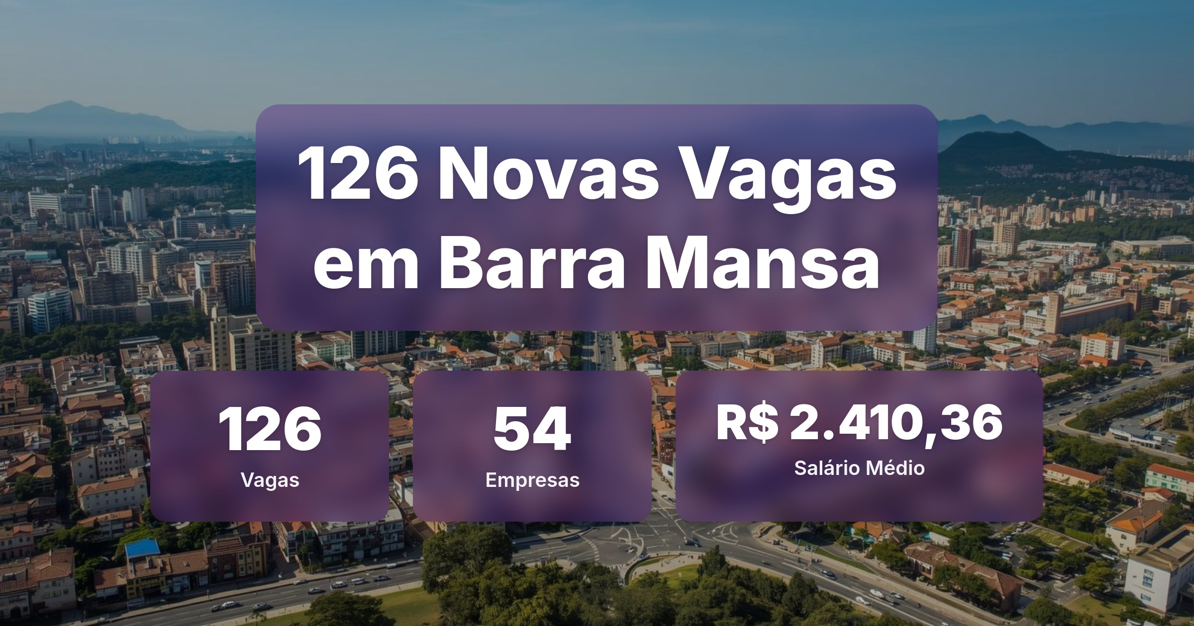 126 Novas Vagas de Emprego em Barra Mansa - 07/04/2026 - Análise completa com salários, empresas contratando e oportunidades nos setores de vendas e tecnologia