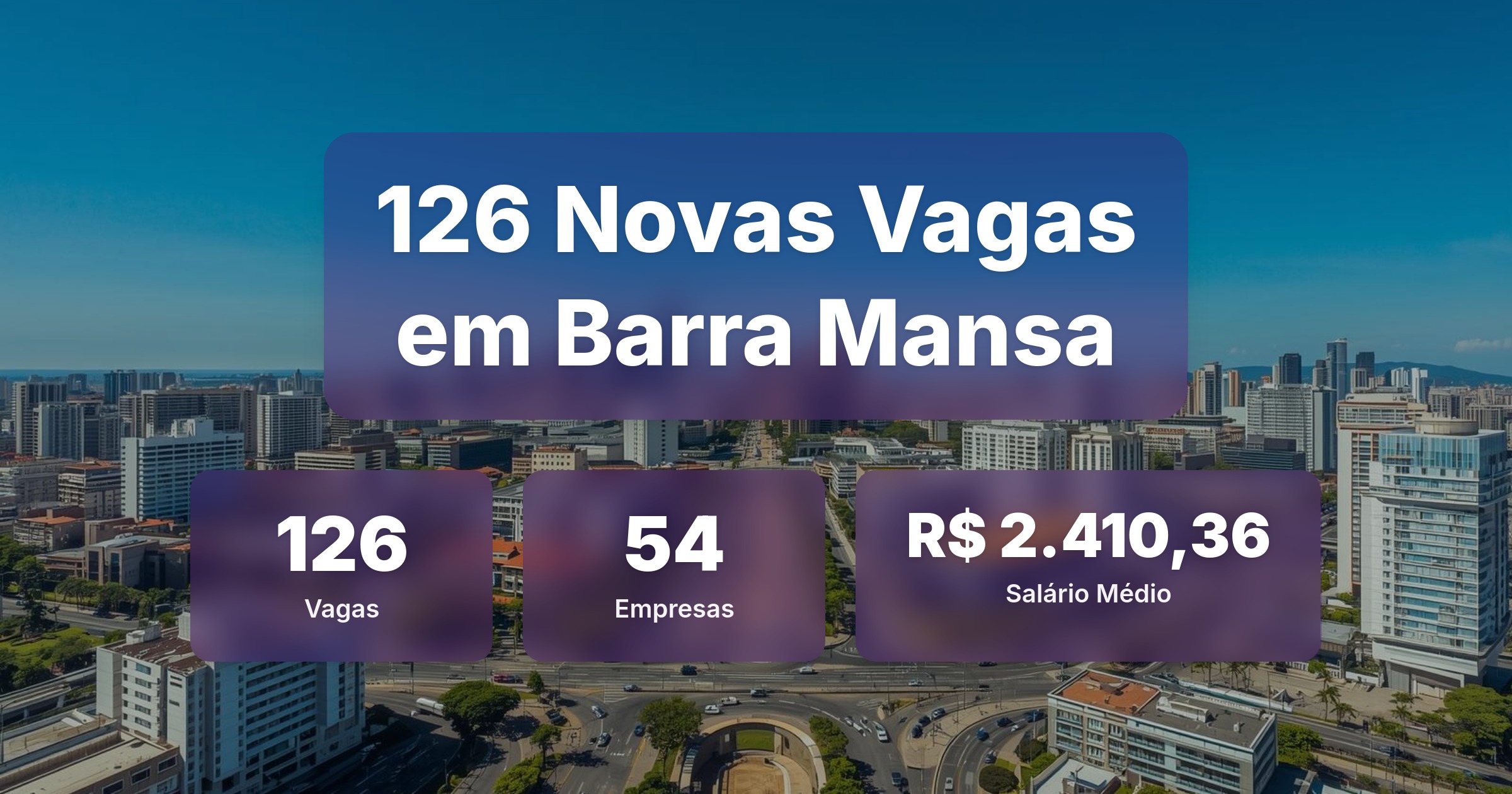 126 Novas Vagas de Emprego em Barra Mansa - 08/04/2026 - Análise completa com salários, empresas contratando e oportunidades nos setores de vendas e tecnologia