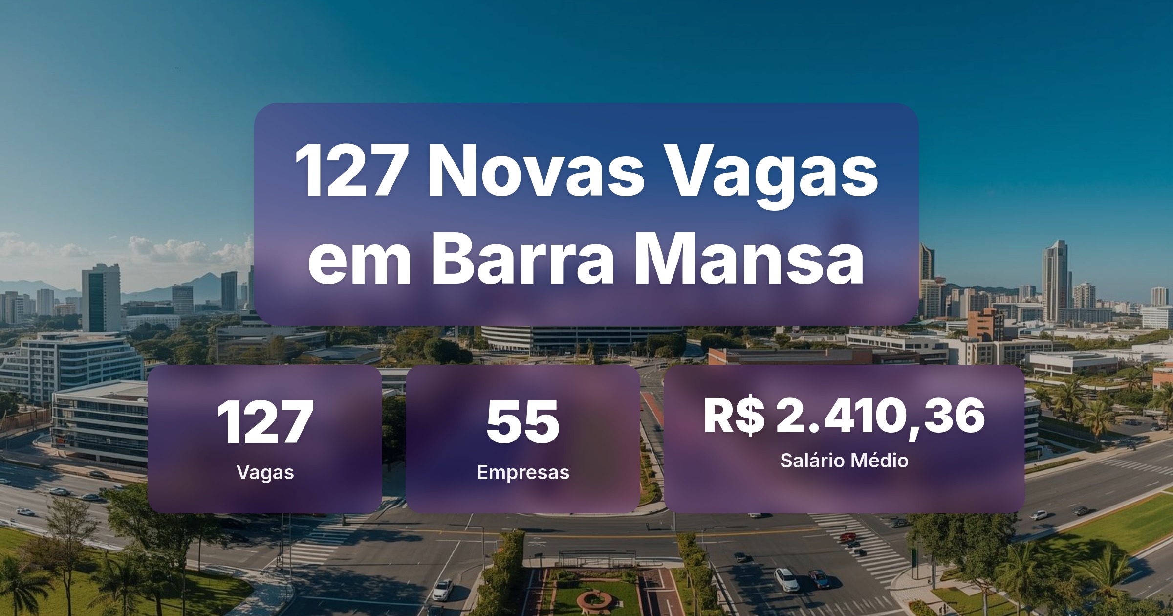 127 Novas Vagas de Emprego em Barra Mansa - 11/04/2026 - Análise completa com salários, empresas contratando e oportunidades nos setores de vendas e tecnologia