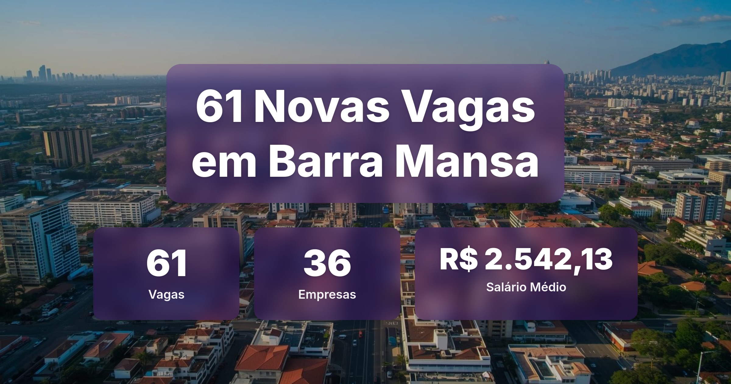 61 Novas Vagas de Emprego em Barra Mansa - 13/02/2026 - Análise completa com salários, empresas contratando e oportunidades nos setores de vendas e tecnologia