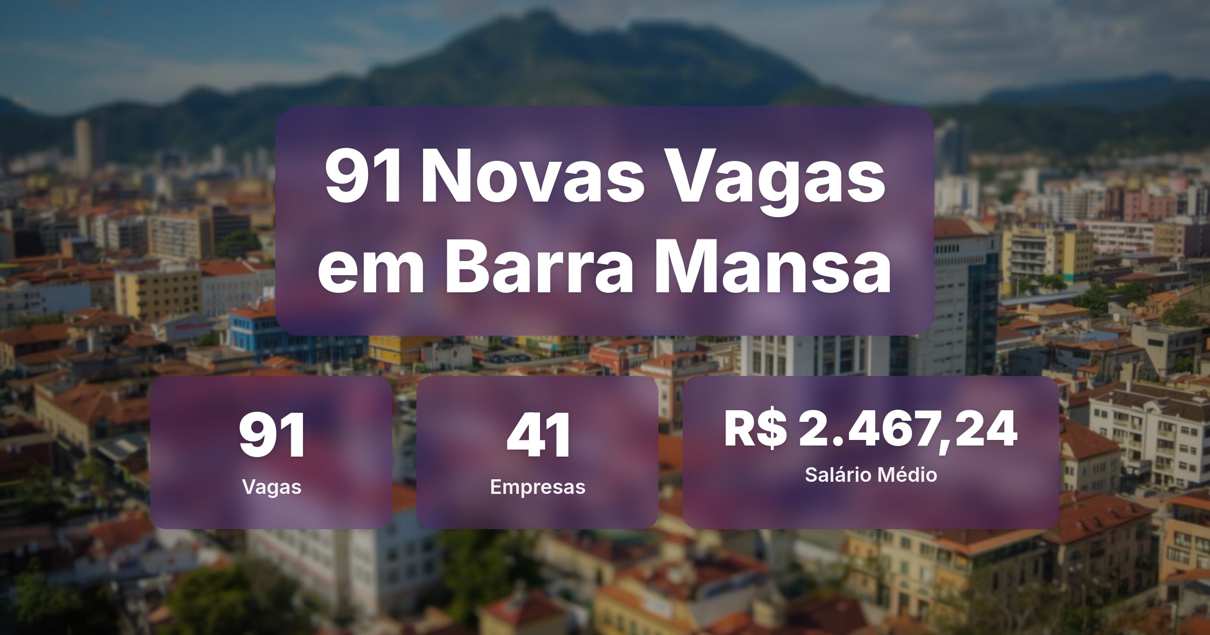 91 Novas Vagas de Emprego em Barra Mansa - 14/03/2026 - Análise completa com salários, empresas contratando e oportunidades nos setores de vendas e tecnologia