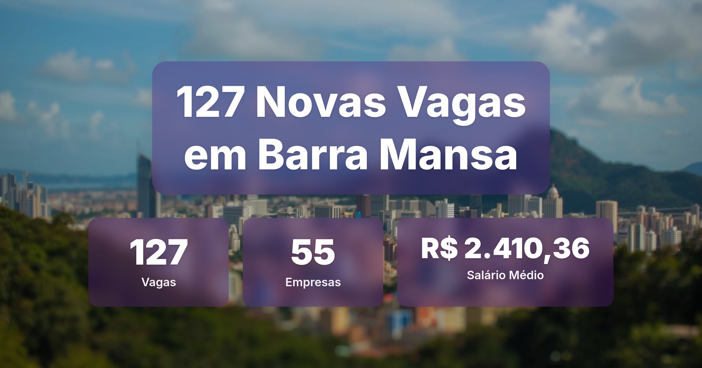 127 Novas Vagas de Emprego em Barra Mansa - 15/04/2026 - Análise completa com salários, empresas contratando e oportunidades nos setores de vendas e tecnologia