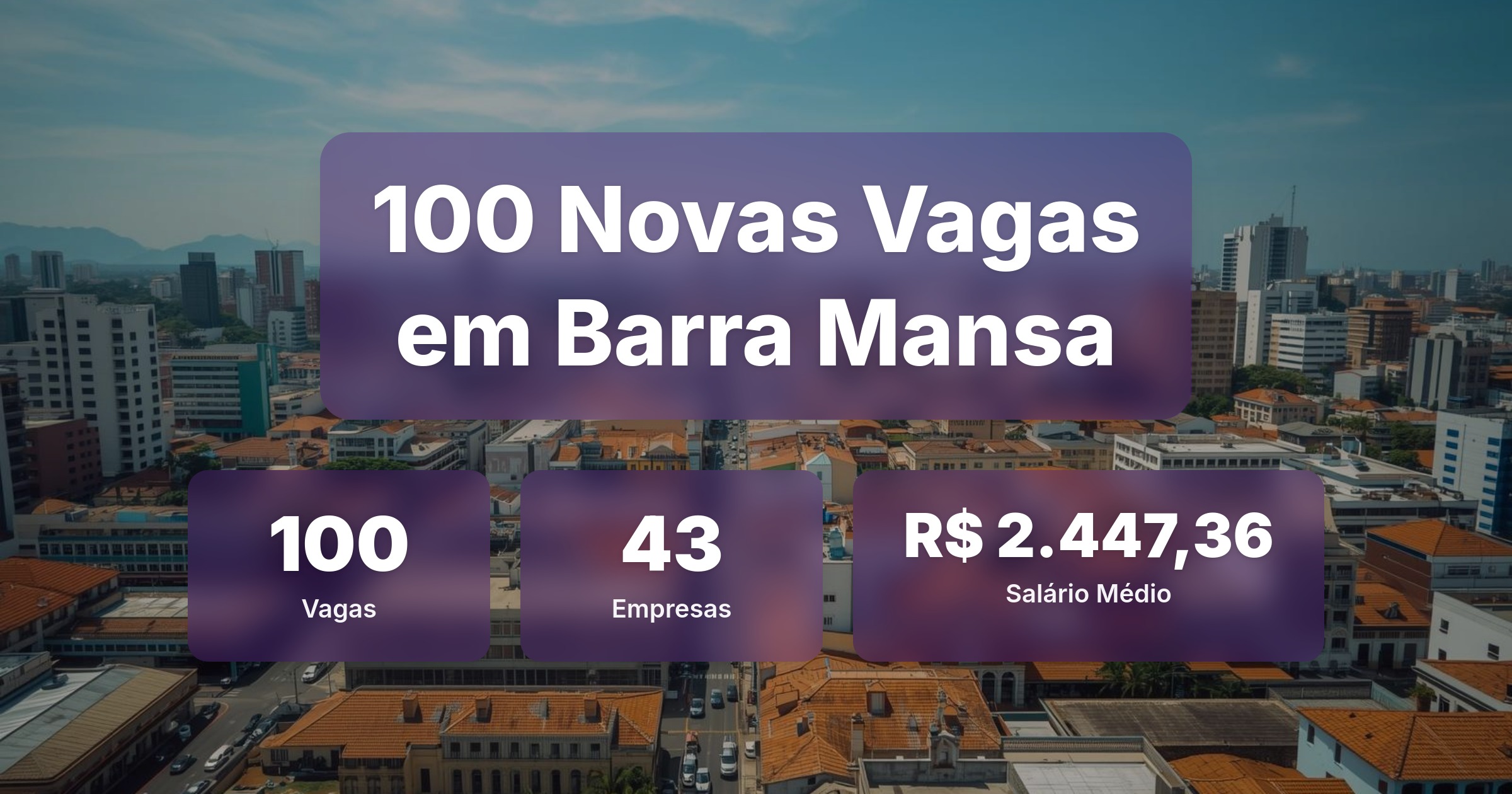 100 Novas Vagas de Emprego em Barra Mansa - 15/03/2026 - Análise completa com salários, empresas contratando e oportunidades nos setores de vendas e tecnologia