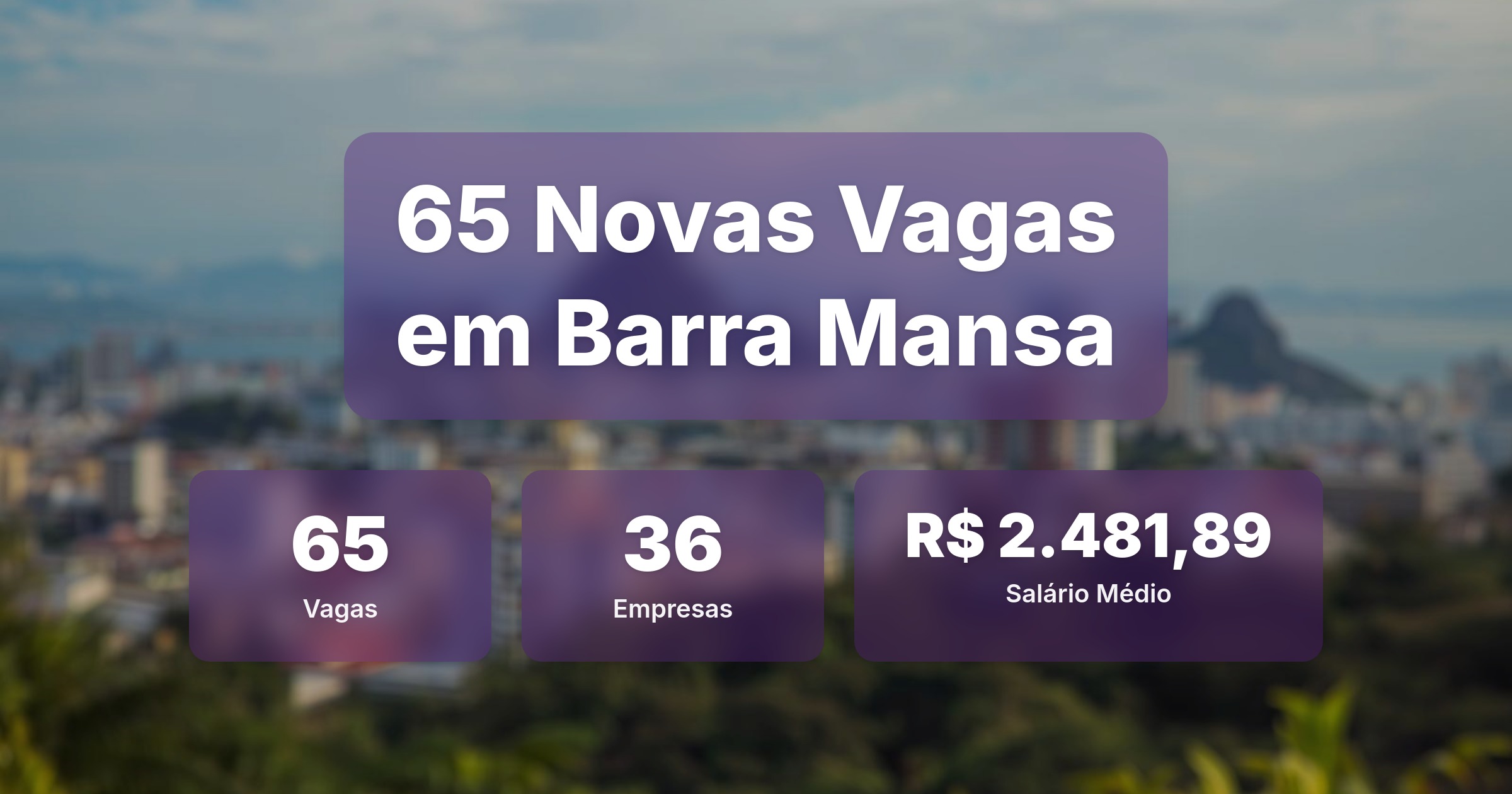 65 Novas Vagas de Emprego em Barra Mansa - 17/02/2026 - Análise completa com salários, empresas contratando e oportunidades nos setores de vendas e tecnologia