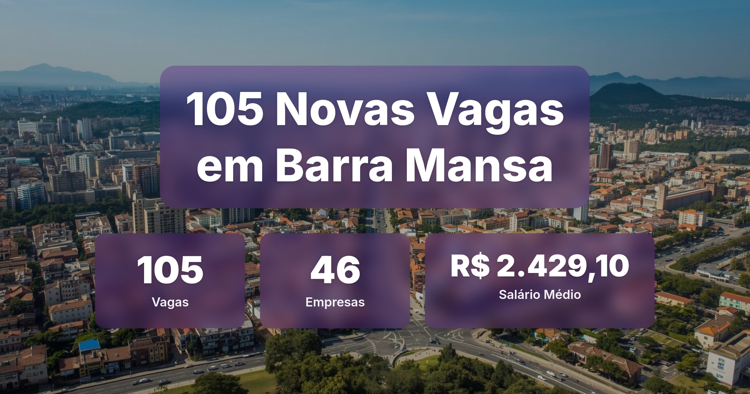 105 Novas Vagas de Emprego em Barra Mansa - 19/03/2026 - Análise completa com salários, empresas contratando e oportunidades nos setores de vendas e tecnologia