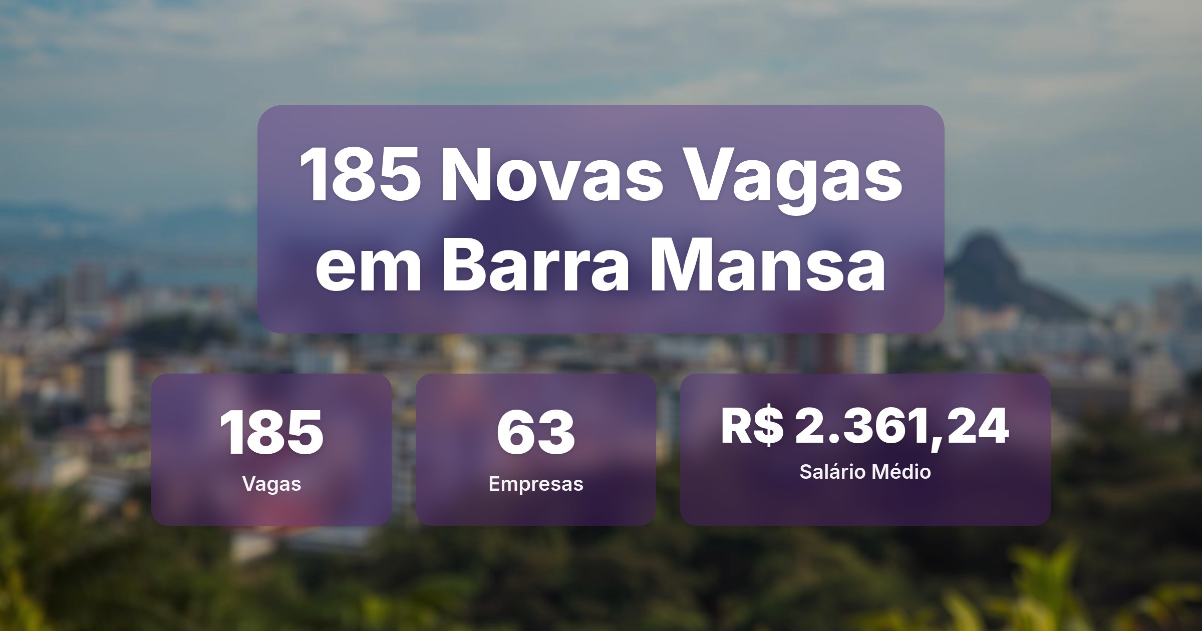 185 Novas Vagas de Emprego em Barra Mansa - 22/04/2026 - Análise completa com salários, empresas contratando e oportunidades nos setores de vendas e tecnologia