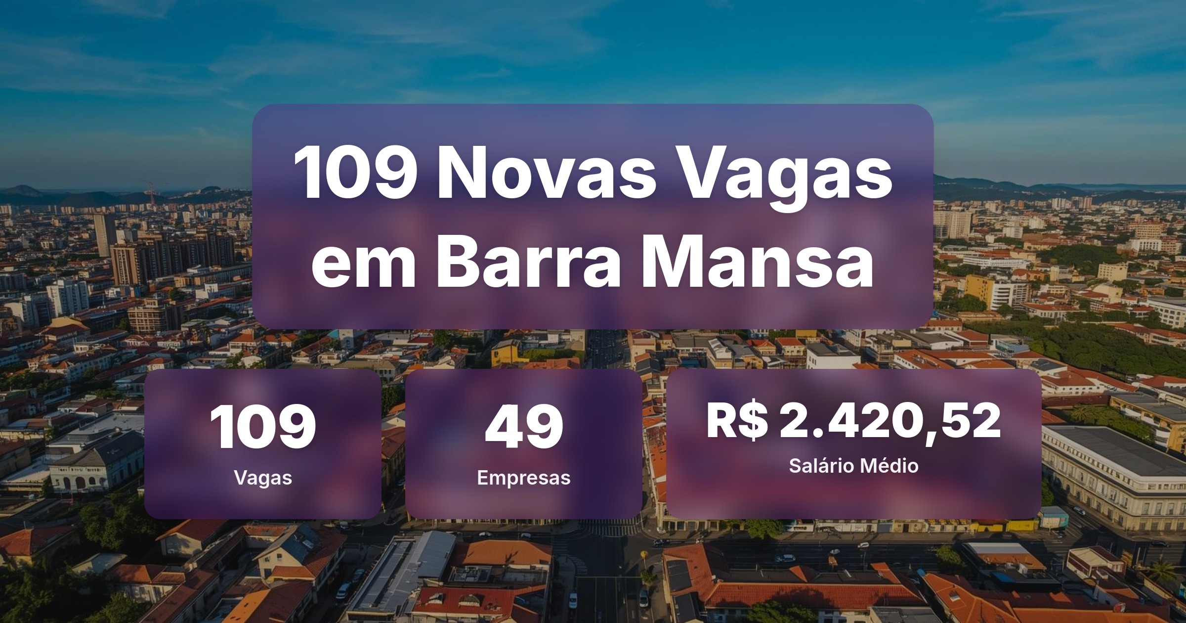 109 Novas Vagas de Emprego em Barra Mansa - 22/03/2026 - Análise completa com salários, empresas contratando e oportunidades nos setores de vendas e tecnologia