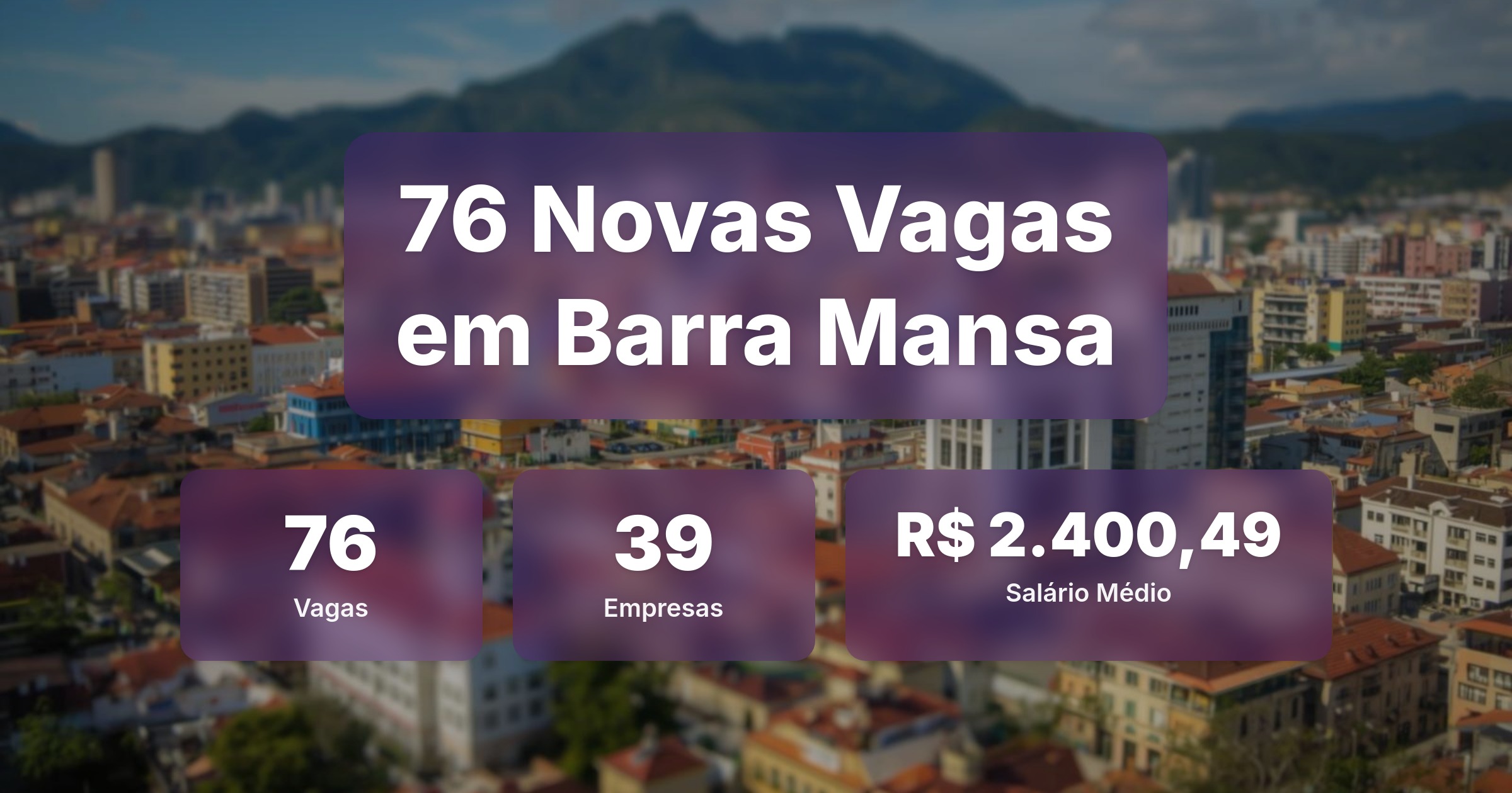 76 Novas Vagas de Emprego em Barra Mansa - 28/02/2026 - Análise completa com salários, empresas contratando e oportunidades nos setores de vendas e tecnologia