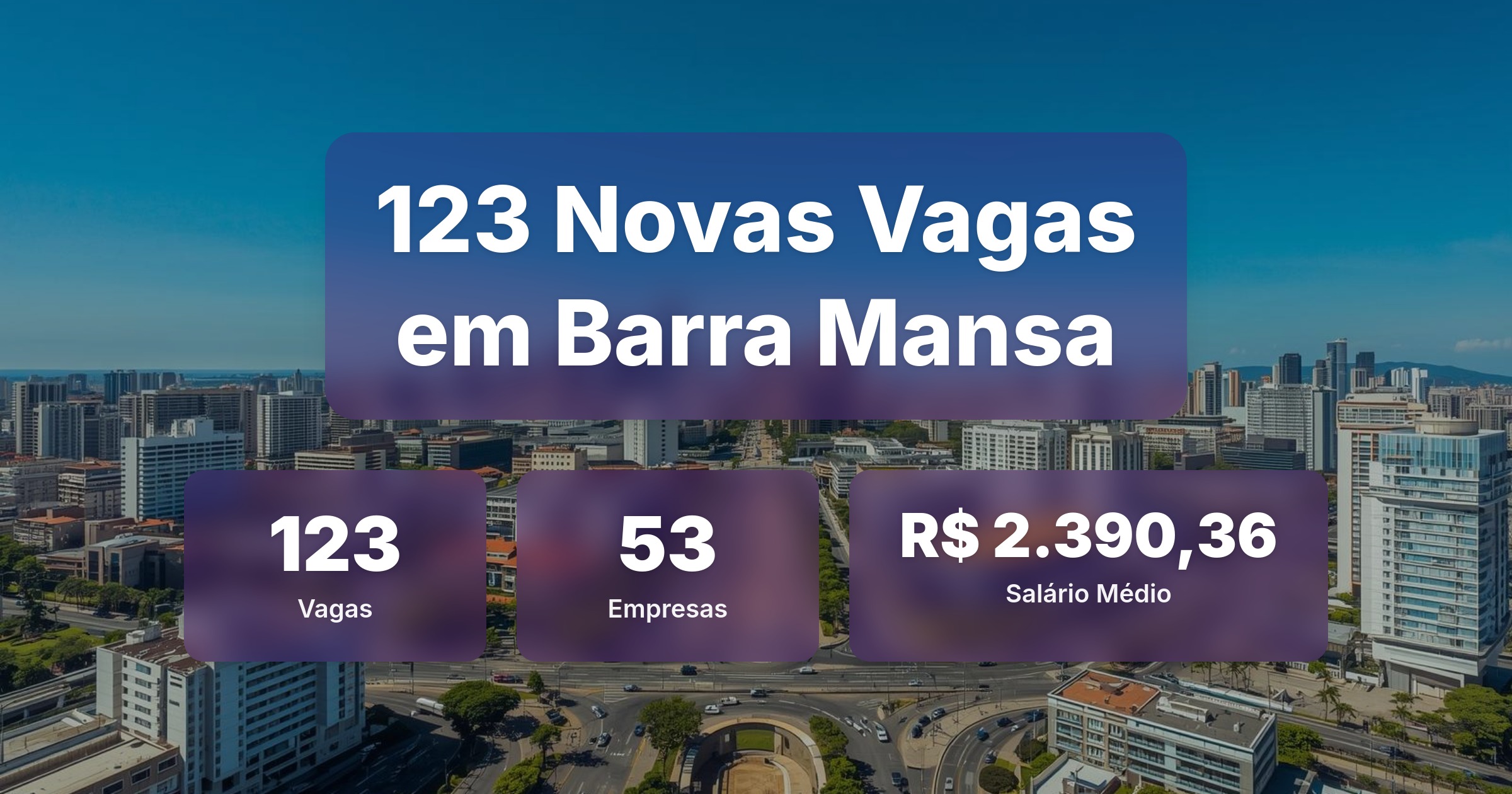 123 Novas Vagas de Emprego em Barra Mansa - 31/03/2026 - Análise completa com salários, empresas contratando e oportunidades nos setores de vendas e tecnologia