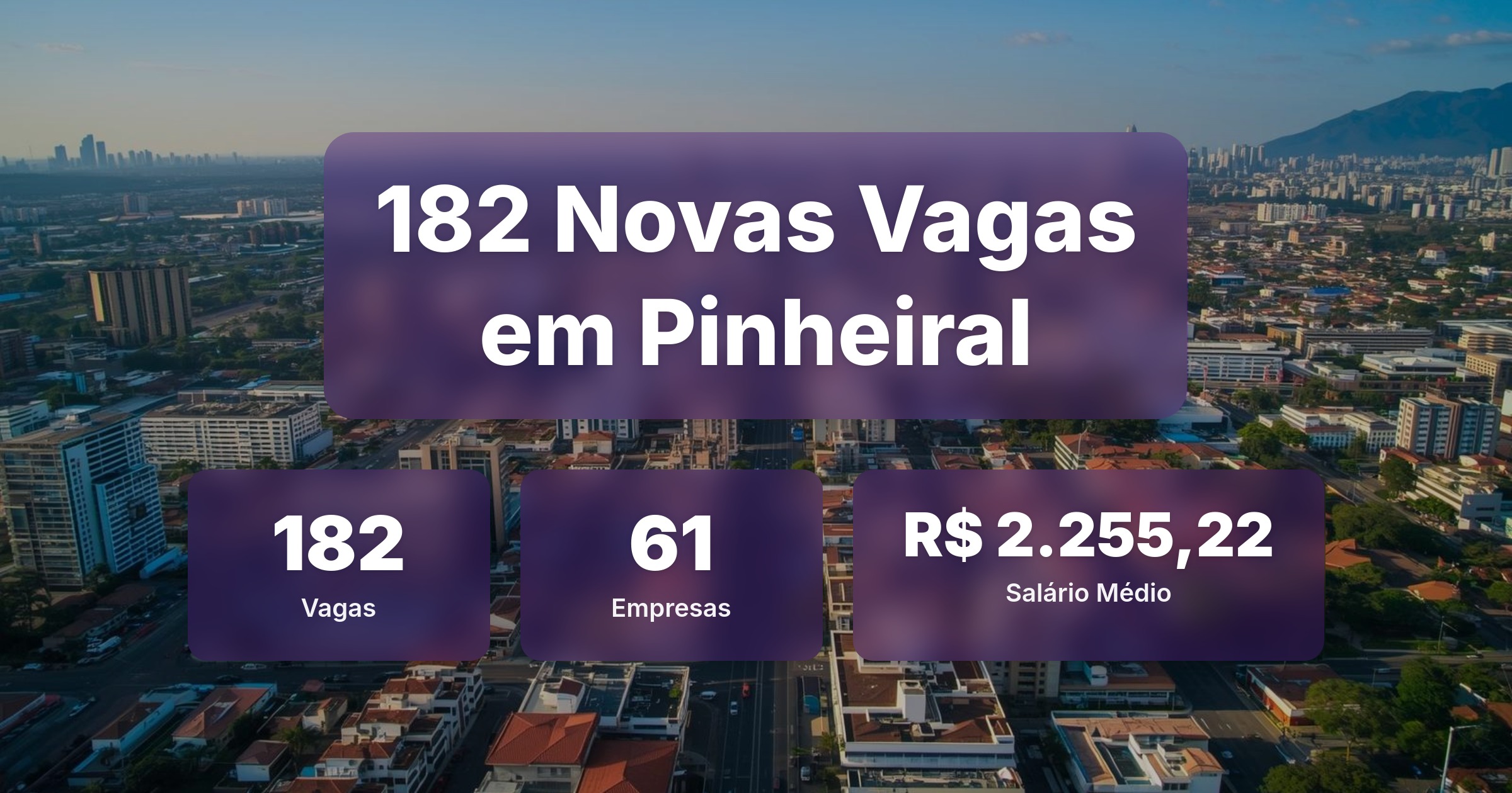 182 Novas Vagas de Emprego em Pinheiral - 03/03/2026 - Análise completa com salários, empresas contratando e oportunidades nos setores de vendas e tecnologia