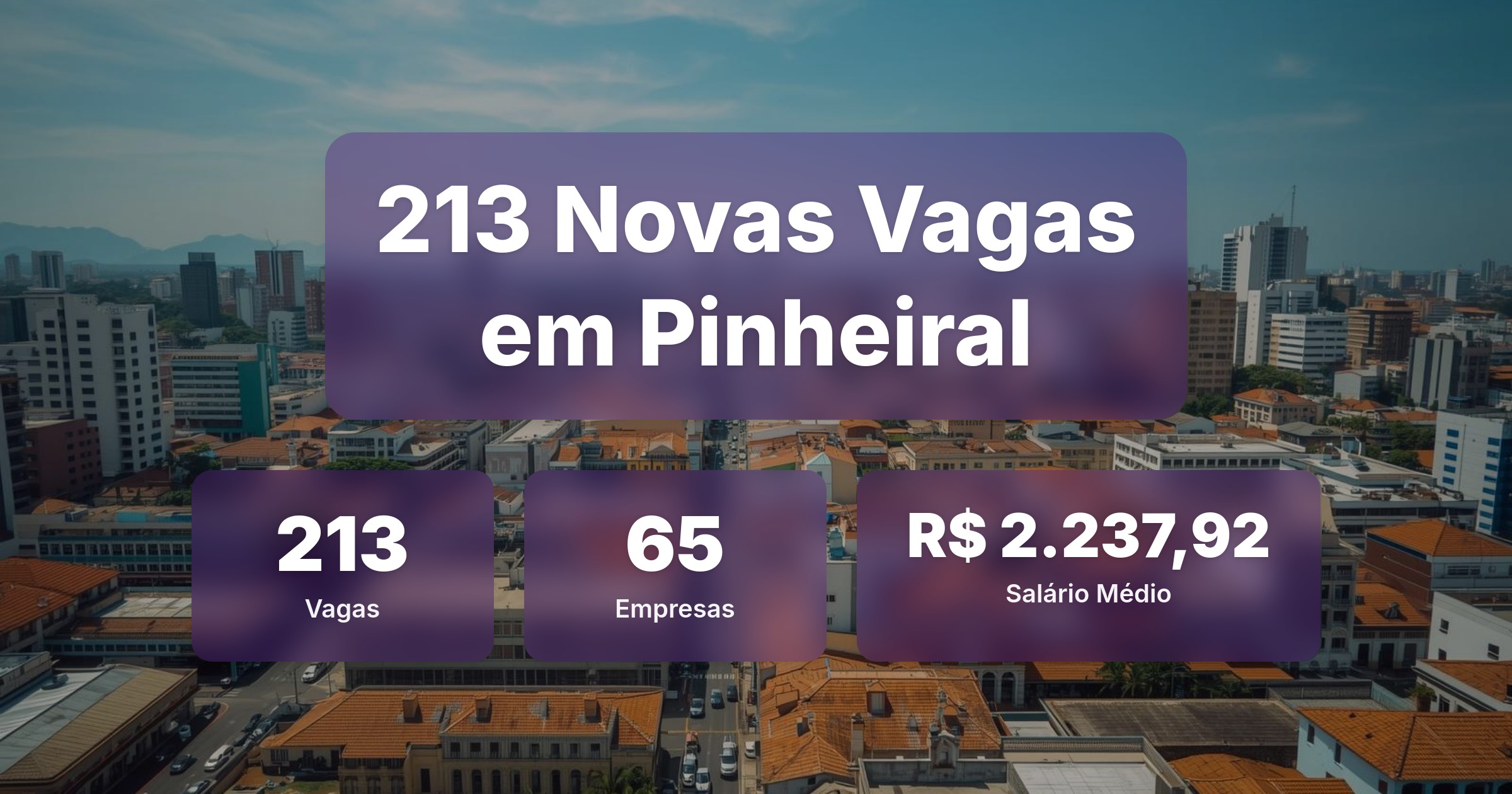 213 Novas Vagas de Emprego em Pinheiral - 07/03/2026 - Análise completa com salários, empresas contratando e oportunidades nos setores de vendas e tecnologia