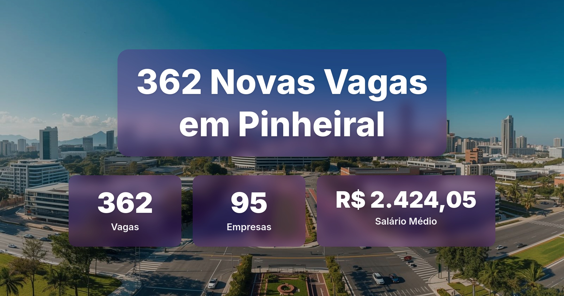 362 Novas Vagas de Emprego em Pinheiral - 08/04/2026 - Análise completa com salários, empresas contratando e oportunidades nos setores de vendas e tecnologia
