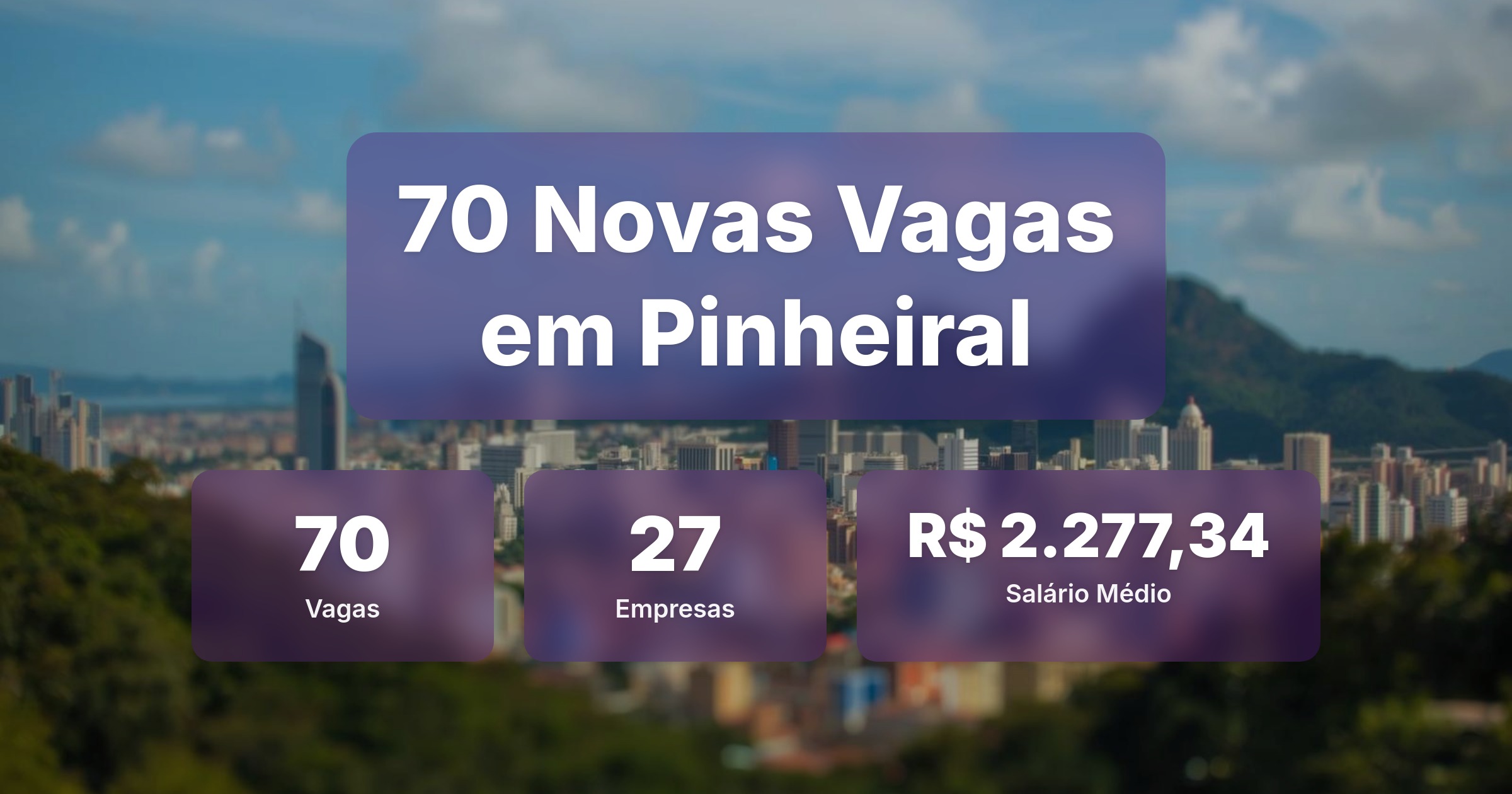 70 Novas Vagas de Emprego em Pinheiral - 08/02/2026 - Análise completa com salários, empresas contratando e oportunidades nos setores de vendas e tecnologia