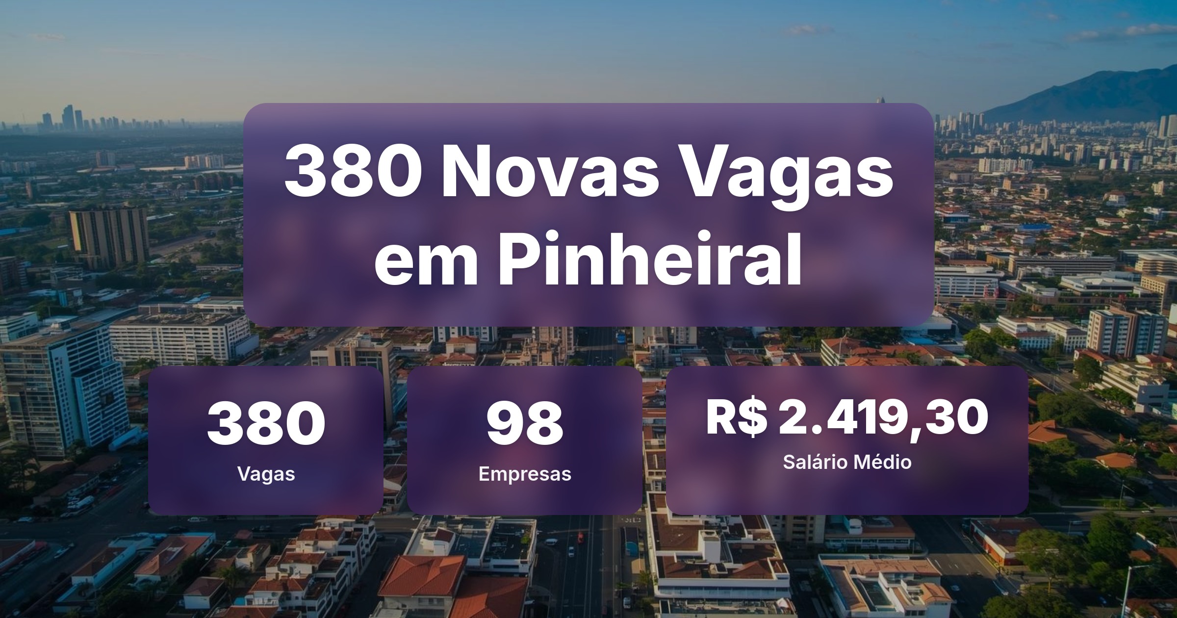 380 Novas Vagas de Emprego em Pinheiral - 10/04/2026 - Análise completa com salários, empresas contratando e oportunidades nos setores de vendas e tecnologia