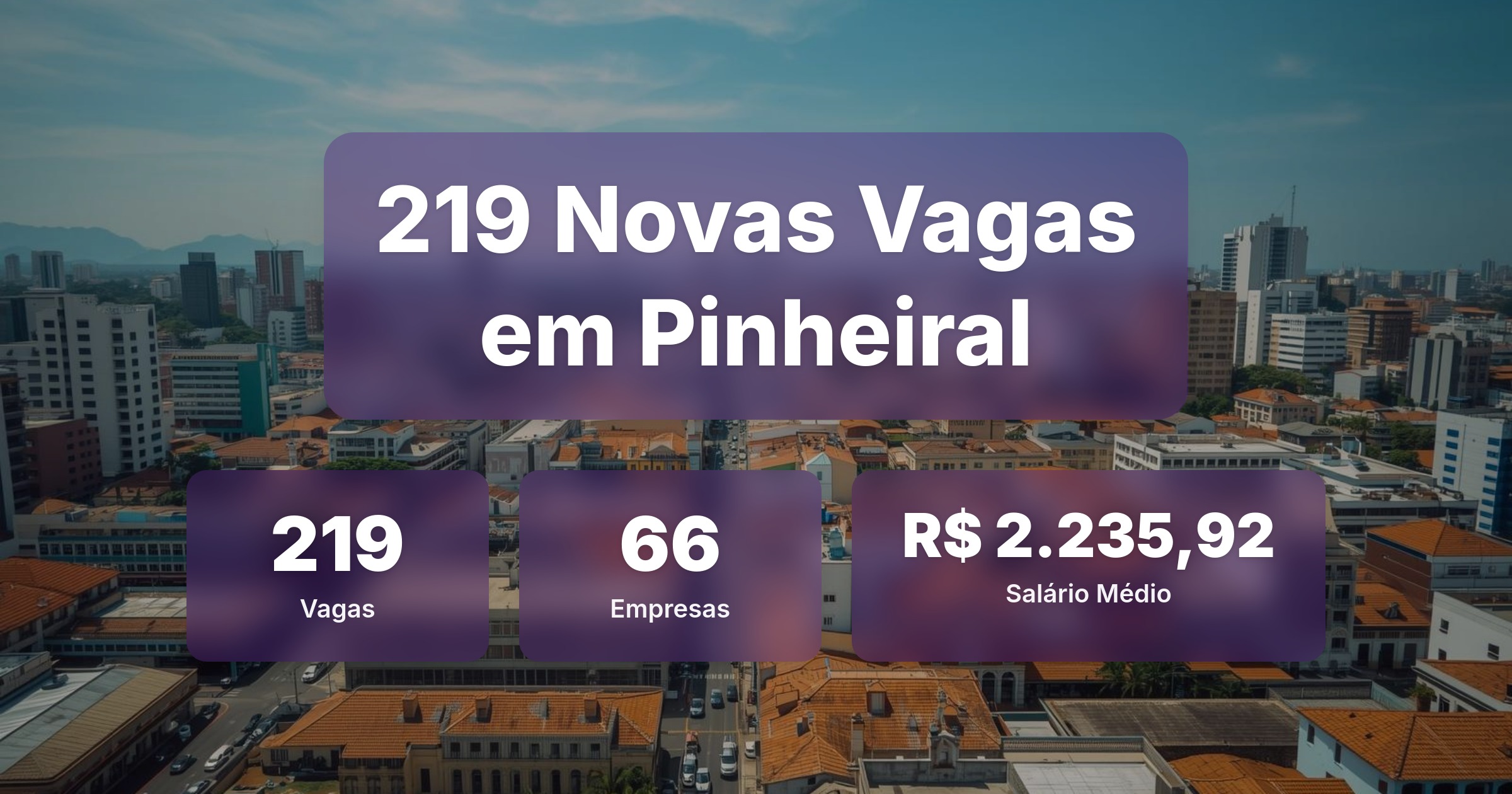 219 Novas Vagas de Emprego em Pinheiral - 11/03/2026 - Análise completa com salários, empresas contratando e oportunidades nos setores de tecnologia e vendas