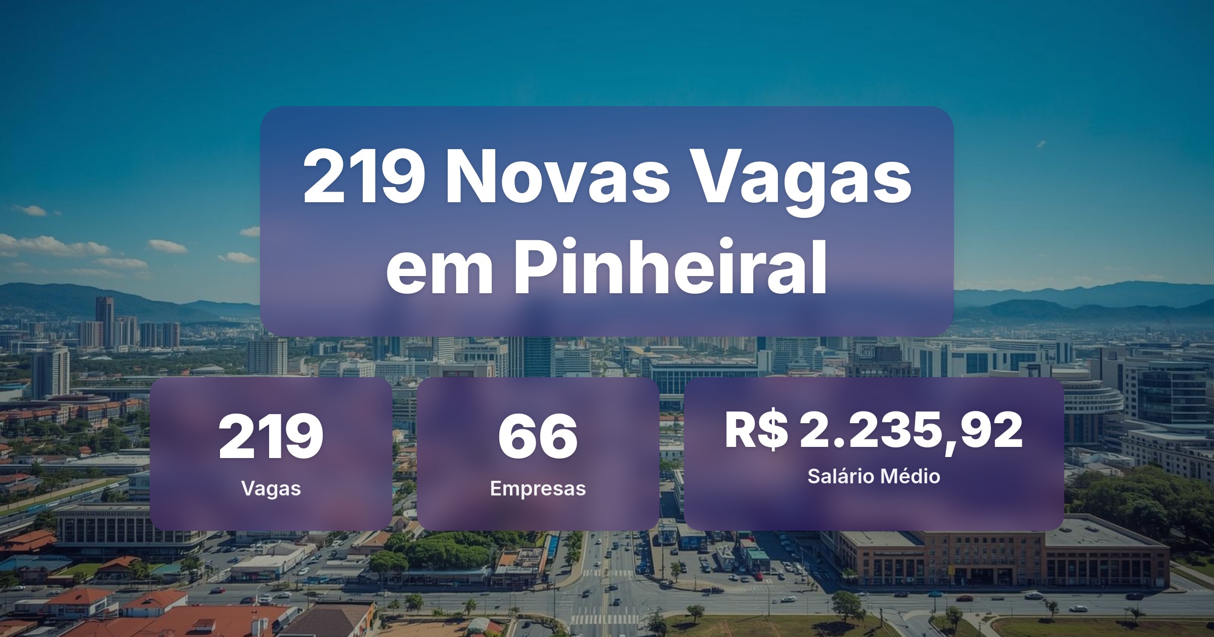 219 Novas Vagas de Emprego em Pinheiral - 12/03/2026 - Análise completa com salários, empresas contratando e oportunidades nos setores de tecnologia e vendas