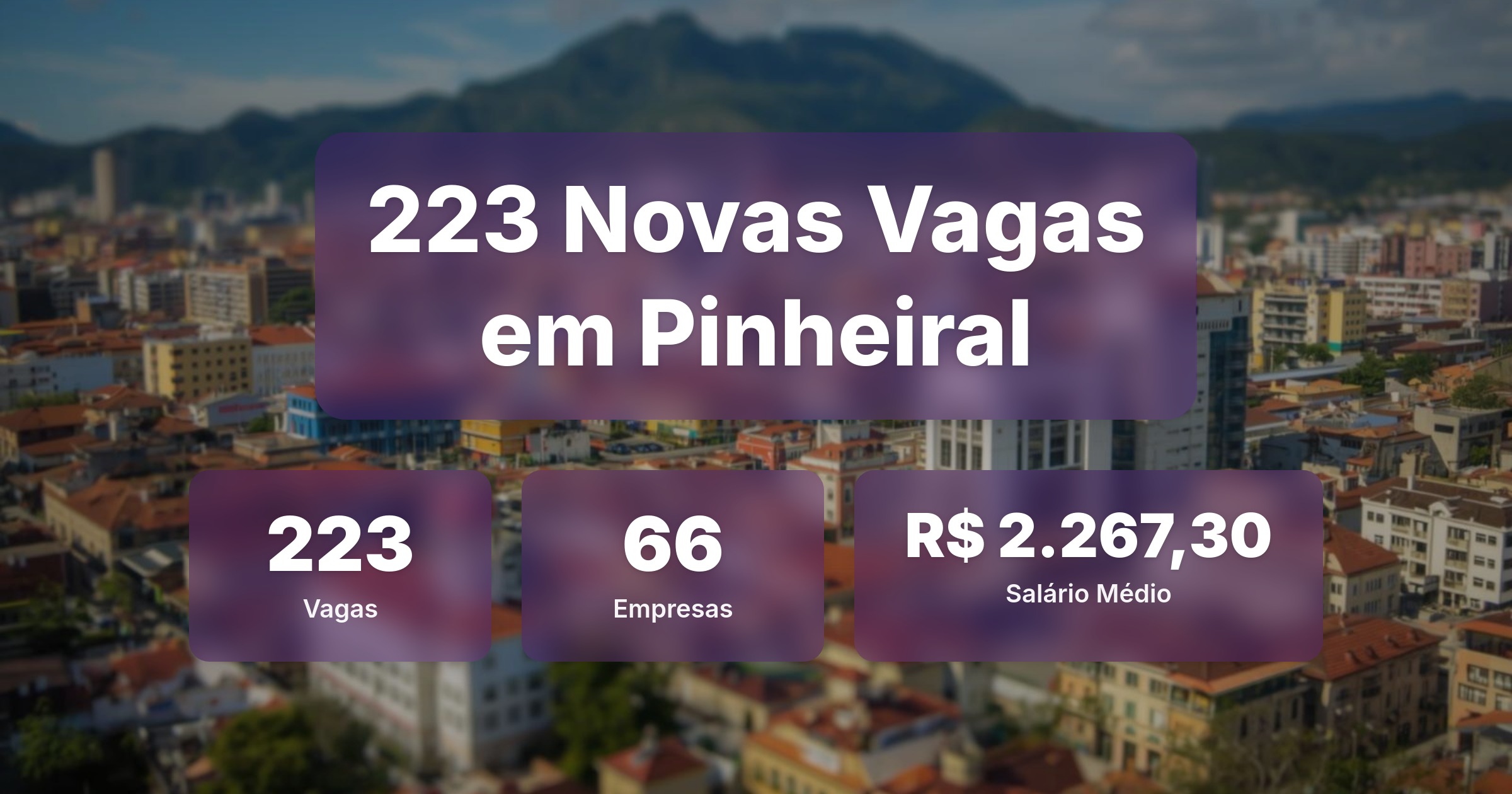 223 Novas Vagas de Emprego em Pinheiral - 13/03/2026 - Análise completa com salários, empresas contratando e oportunidades nos setores de tecnologia e vendas