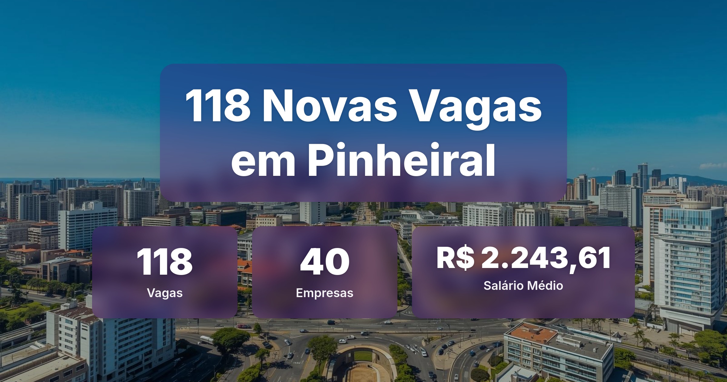 118 Novas Vagas de Emprego em Pinheiral - 14/02/2026 - Análise completa com salários, empresas contratando e oportunidades nos setores de vendas e tecnologia