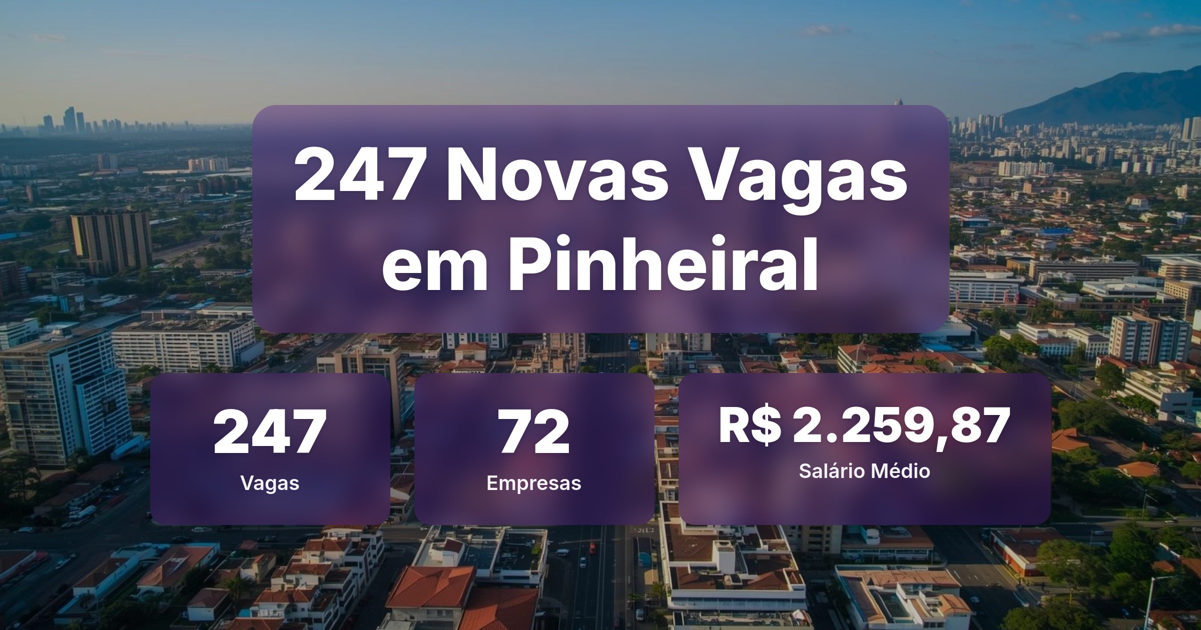 247 Novas Vagas de Emprego em Pinheiral - 15/03/2026 - Análise completa com salários, empresas contratando e oportunidades nos setores de tecnologia e vendas