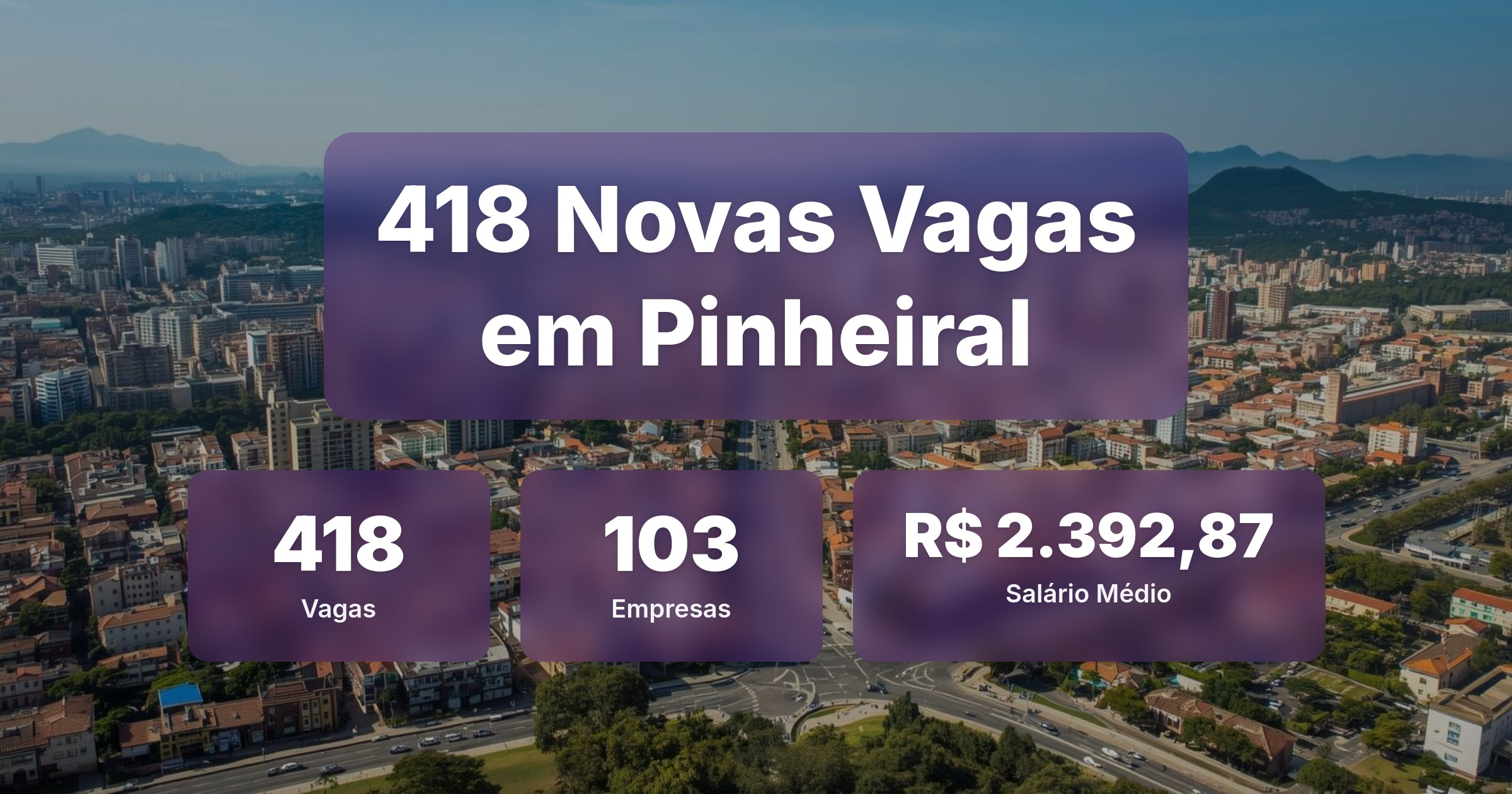 418 Novas Vagas de Emprego em Pinheiral - 17/04/2026 - Análise completa com salários, empresas contratando e oportunidades nos setores de vendas e tecnologia