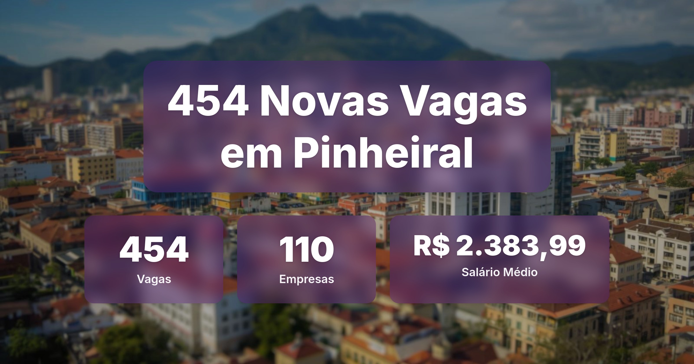 454 Novas Vagas de Emprego em Pinheiral - 21/04/2026 - Análise completa com salários, empresas contratando e oportunidades nos setores de vendas e tecnologia