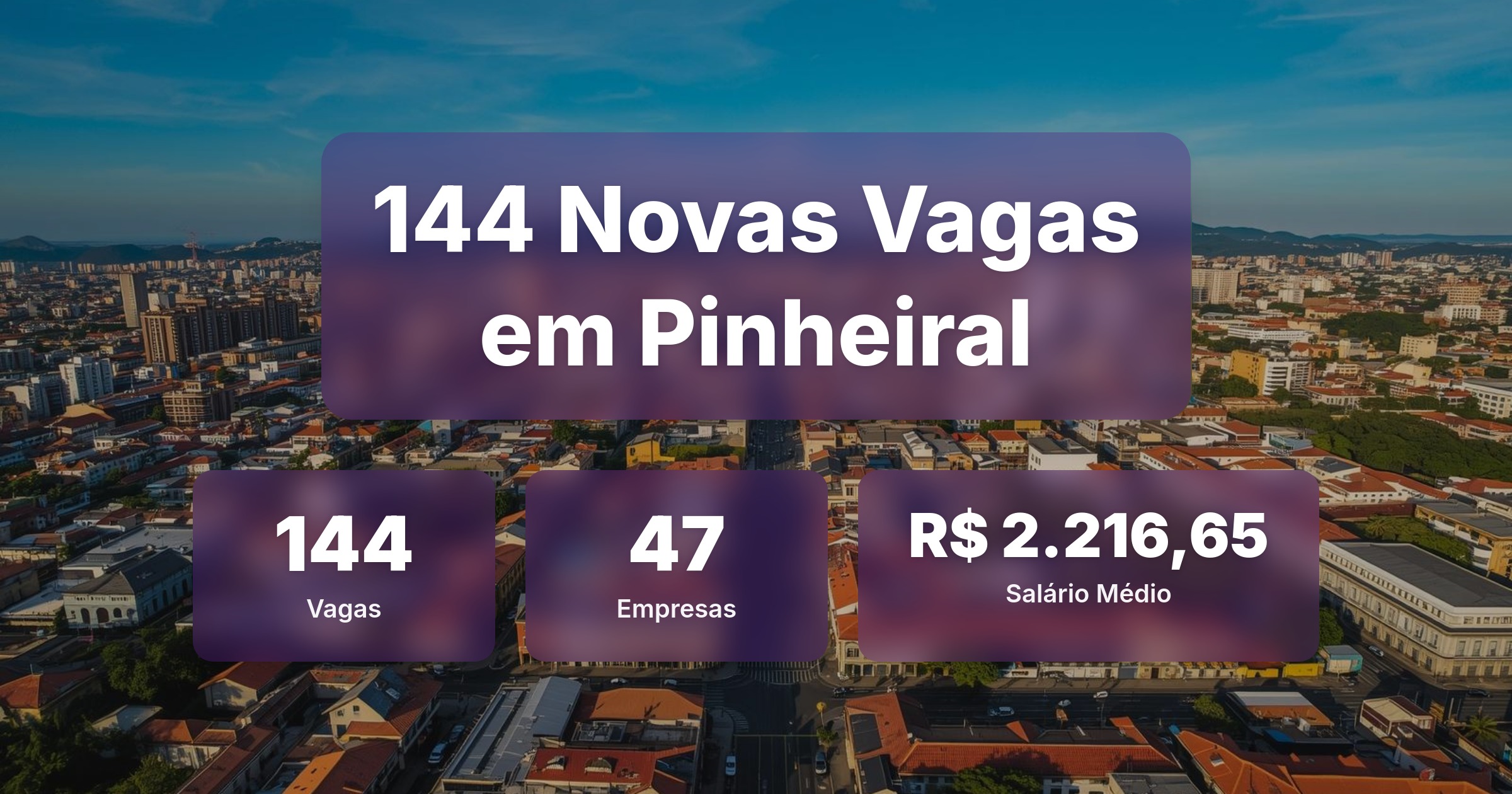 144 Novas Vagas de Emprego em Pinheiral - 21/02/2026 - Análise completa com salários, empresas contratando e oportunidades nos setores de vendas e tecnologia