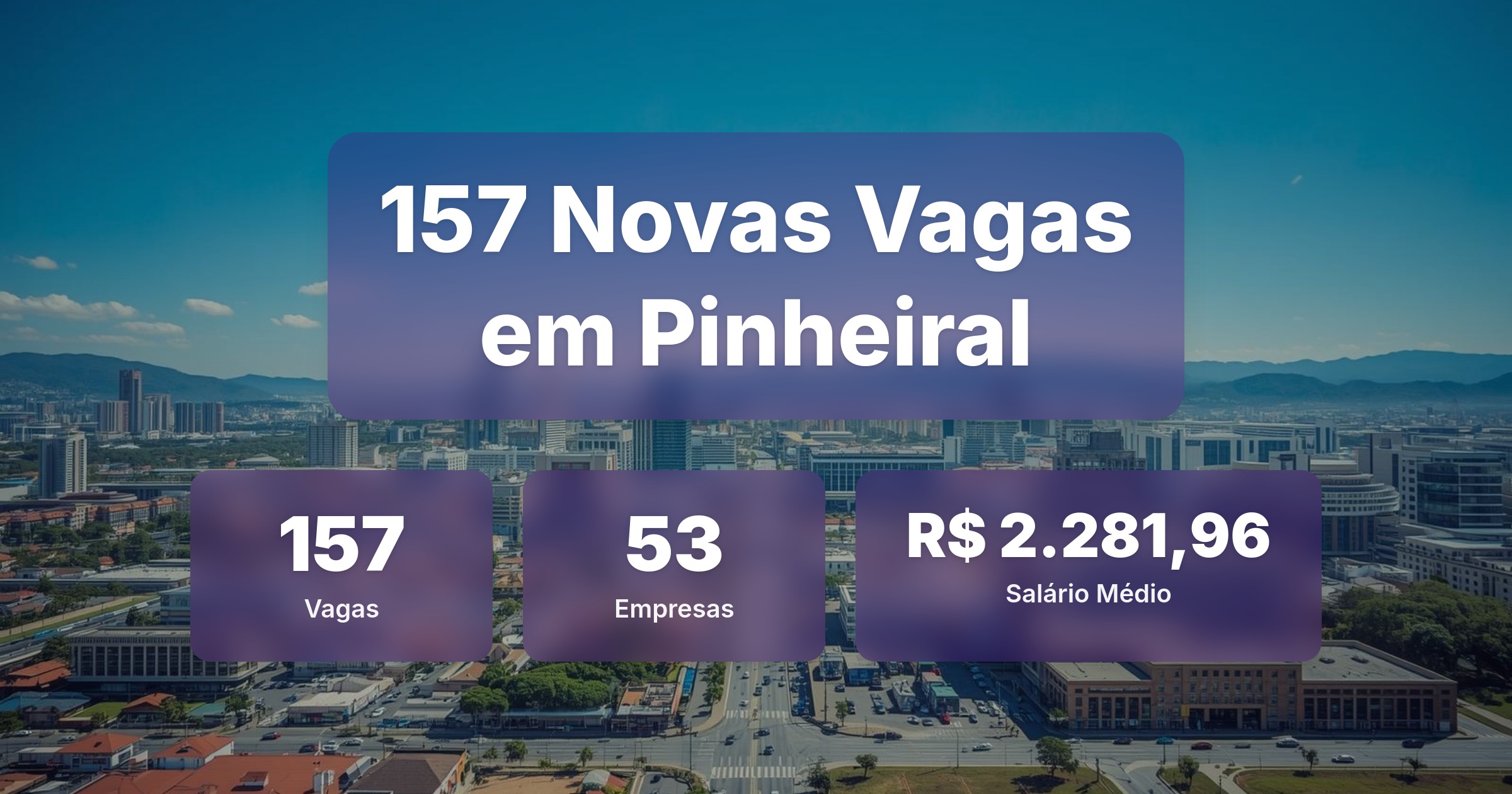 157 Novas Vagas de Emprego em Pinheiral - 25/02/2026 - Análise completa com salários, empresas contratando e oportunidades nos setores de vendas e tecnologia
