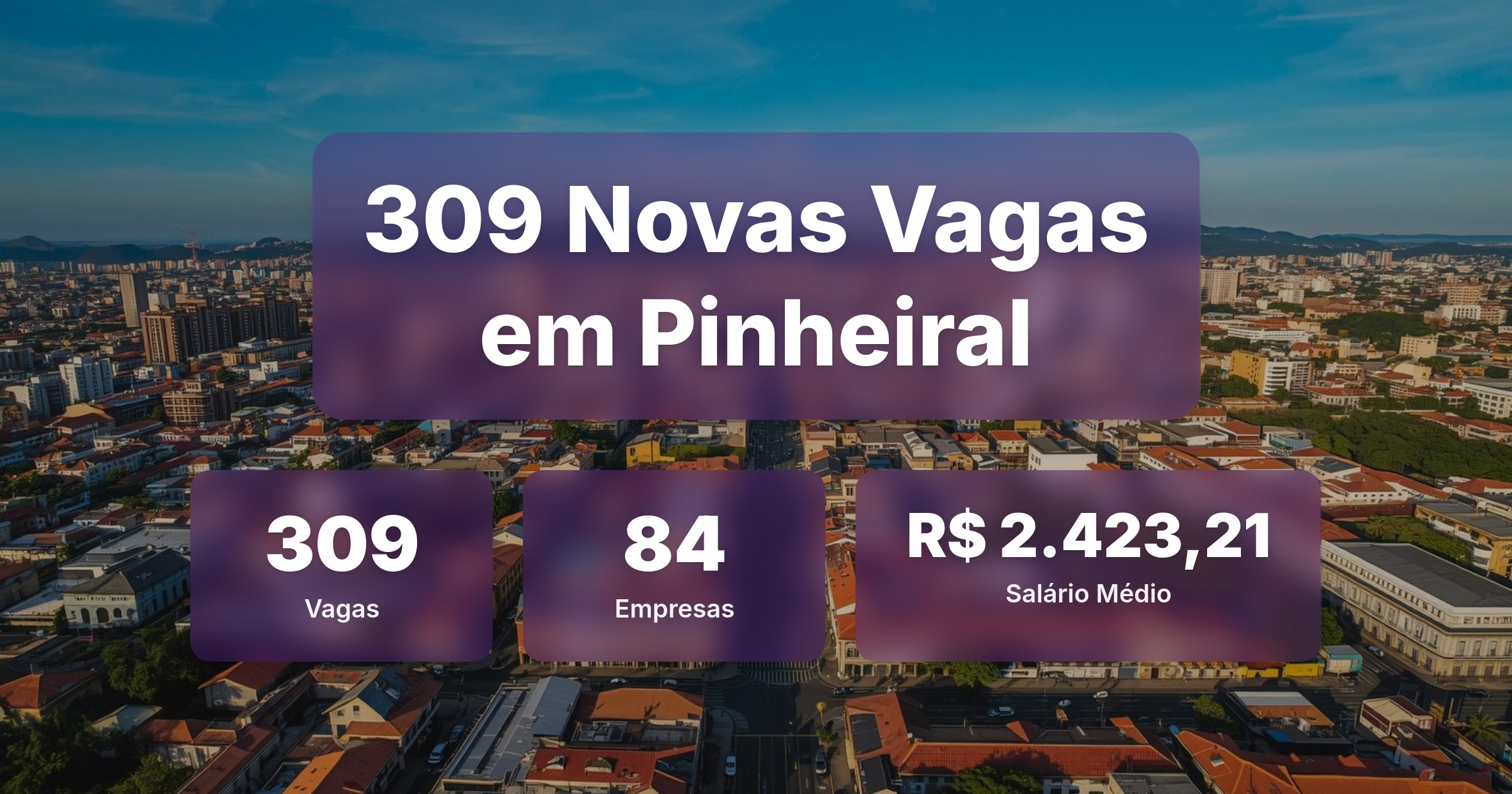 309 Novas Vagas de Emprego em Pinheiral - 25/03/2026 - Análise completa com salários, empresas contratando e oportunidades nos setores de vendas e tecnologia