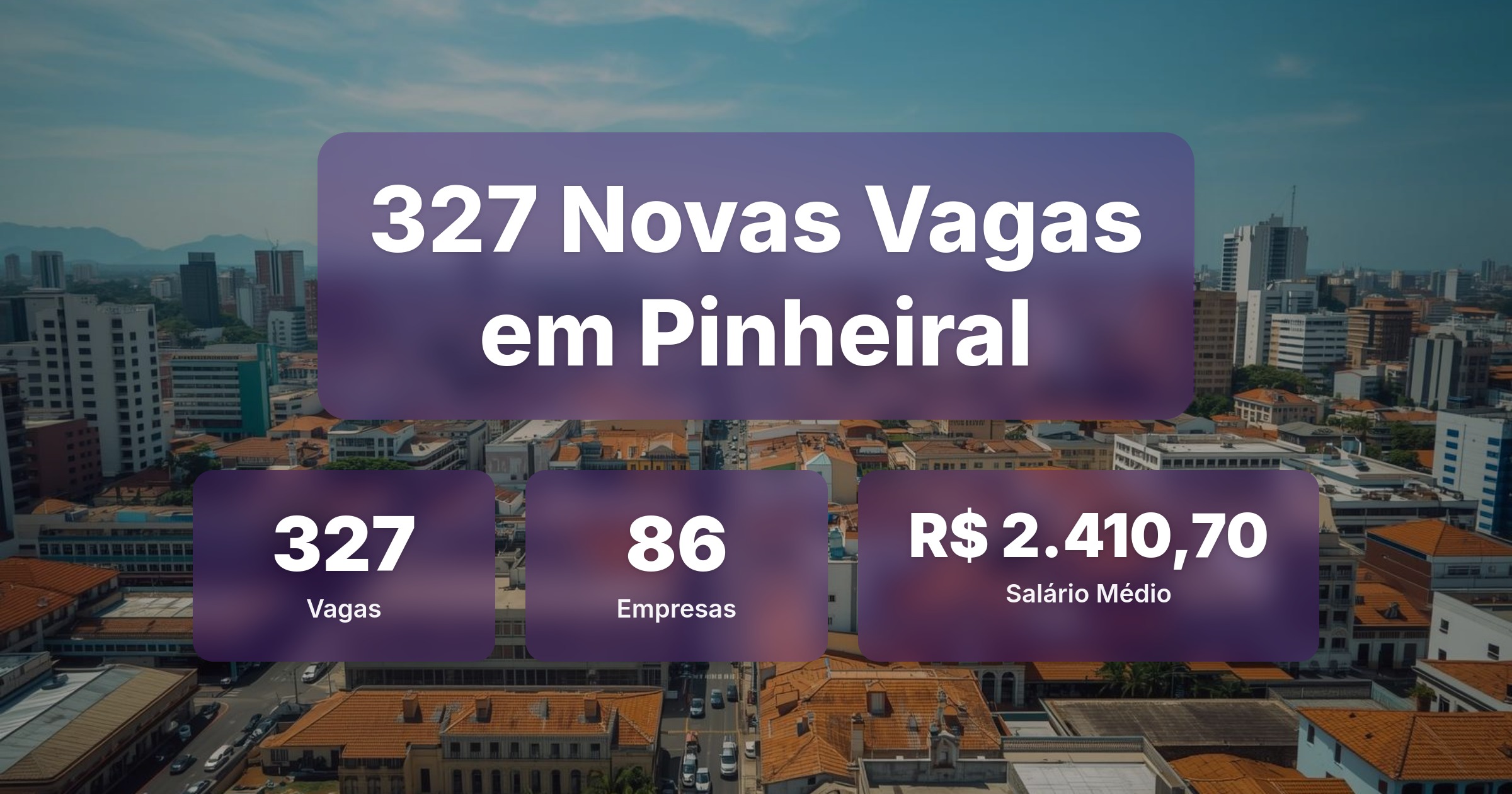 327 Novas Vagas de Emprego em Pinheiral - 31/03/2026 - Análise completa com salários, empresas contratando e oportunidades nos setores de vendas e tecnologia