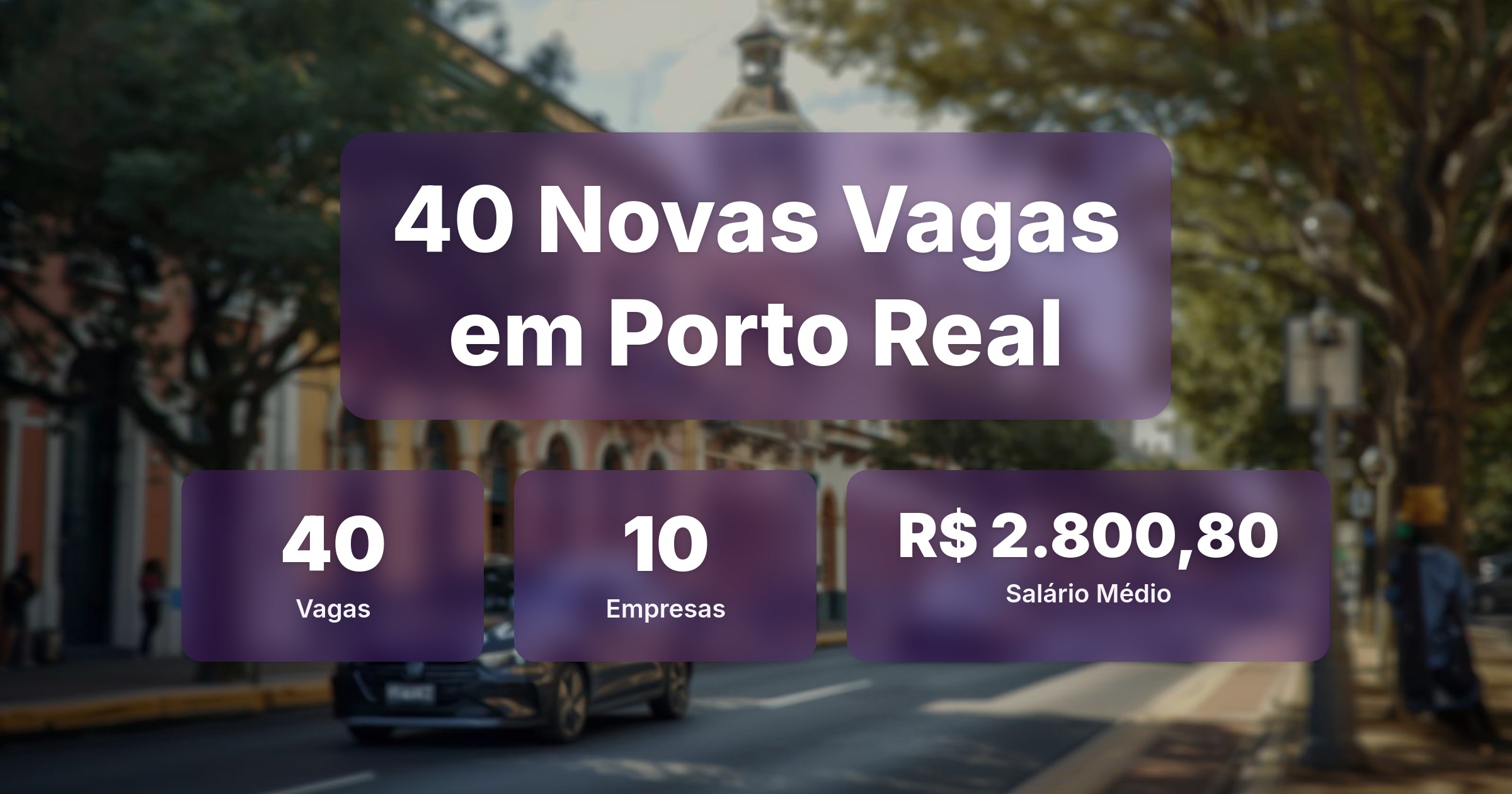 40 Novas Vagas de Emprego em Porto Real - 02/02/2026 - Análise completa com salários, empresas contratando e oportunidades nos setores de tecnologia e vendas