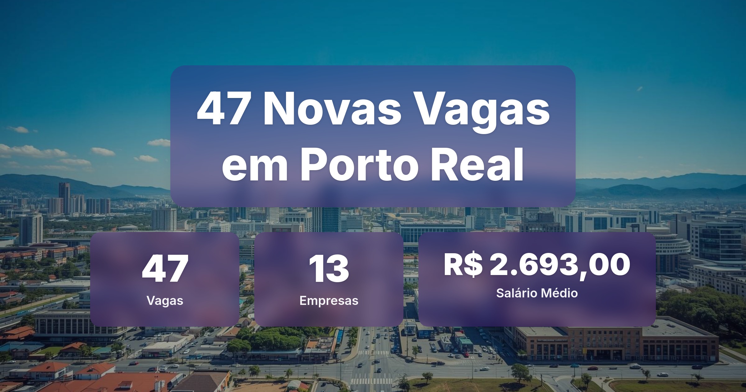 47 Novas Vagas de Emprego em Porto Real - 09/02/2026 - Análise completa com salários, empresas contratando e oportunidades nos setores de tecnologia e vendas