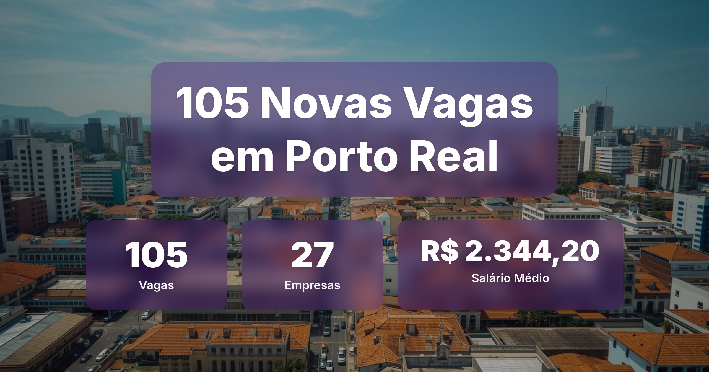 105 Novas Vagas de Emprego em Porto Real - 18/04/2026 - Análise completa com salários, empresas contratando e oportunidades nos setores de tecnologia e vendas