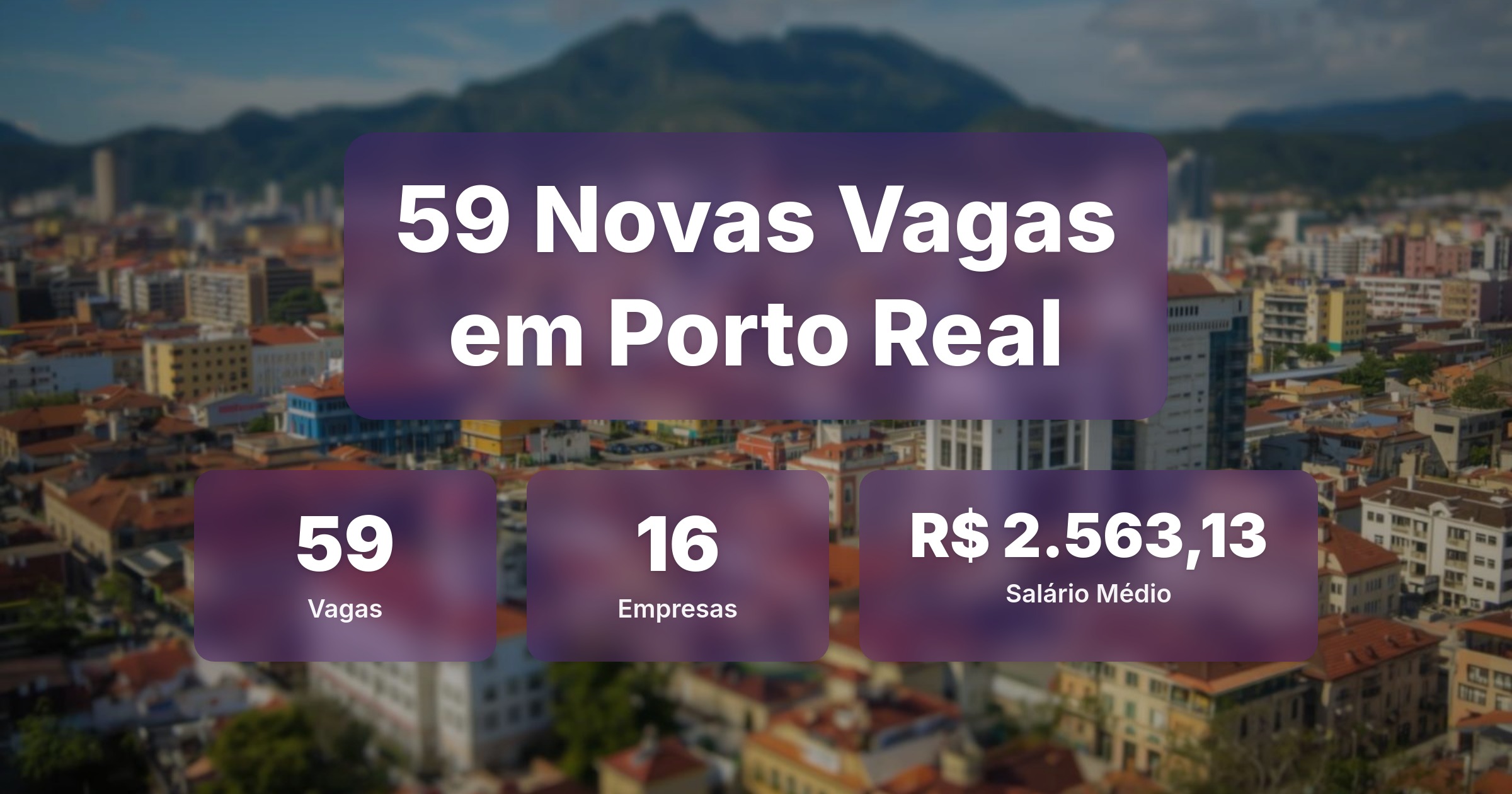 59 Novas Vagas de Emprego em Porto Real - 26/03/2026 - Análise completa com salários, empresas contratando e oportunidades nos setores de tecnologia e vendas