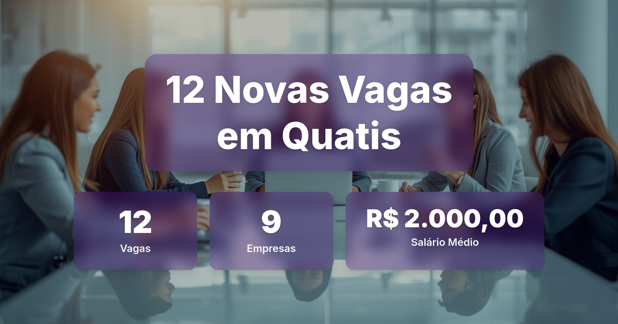 12 Novas Vagas de Emprego em Quatis - 08/03/2026 - Análise completa com salários, empresas contratando e oportunidades nos setores de vendas
