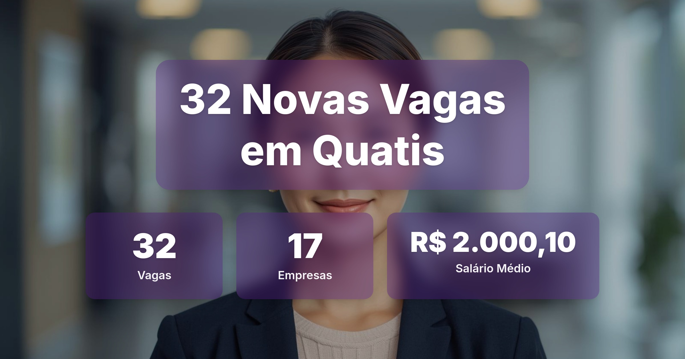 32 Novas Vagas de Emprego em Quatis - 09/04/2026 - Análise completa com salários, empresas contratando e oportunidades nos setores de tecnologia e vendas