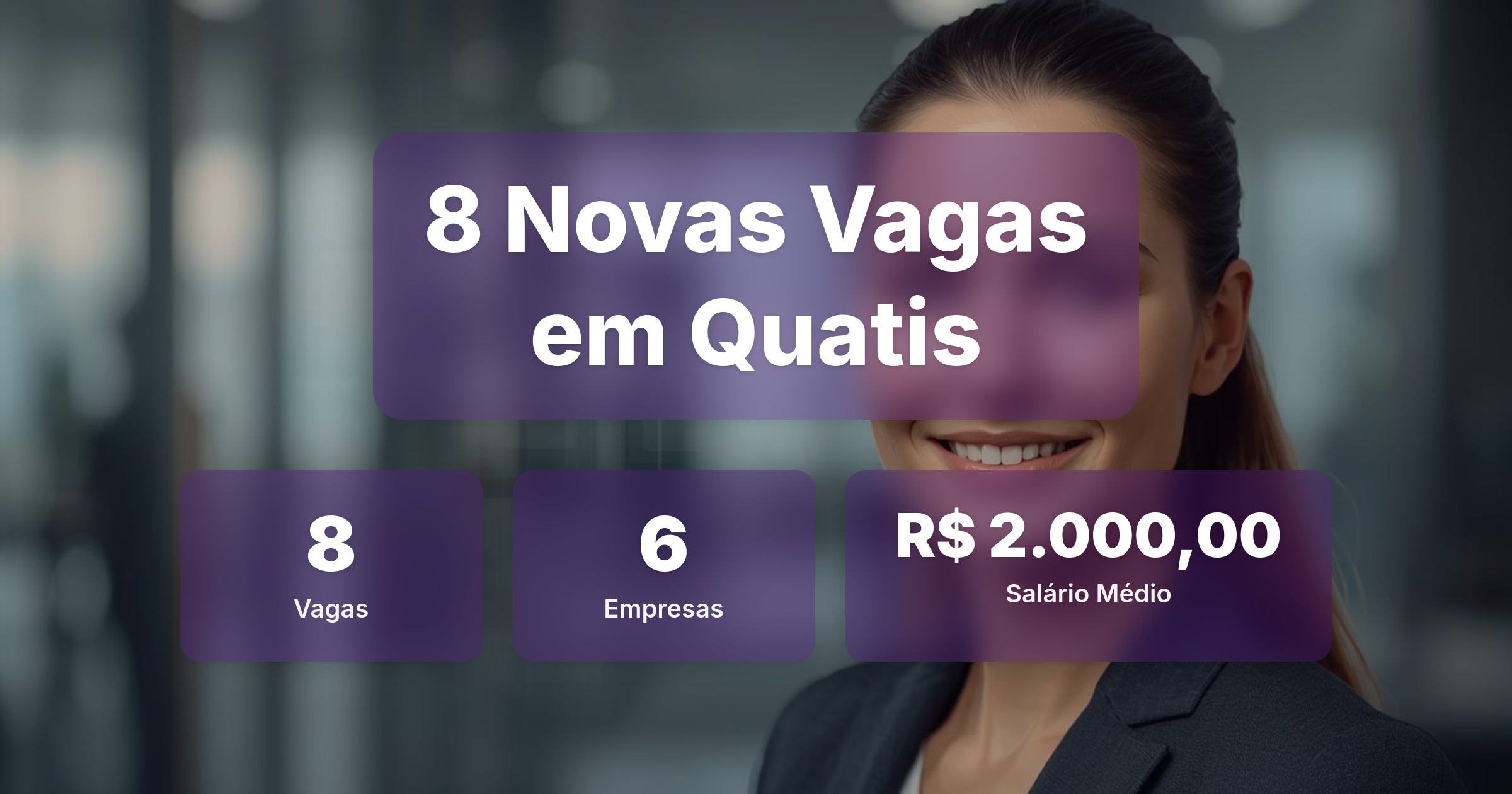 8 Novas Vagas de Emprego em Quatis - 10/02/2026 - Análise completa com salários, empresas contratando e oportunidades nos setores de vendas