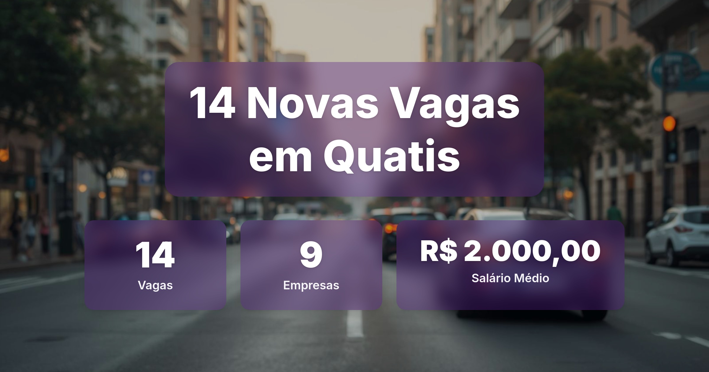 14 Novas Vagas de Emprego em Quatis - 10/03/2026 - Análise completa com salários, empresas contratando e oportunidades nos setores de vendas e tecnologia