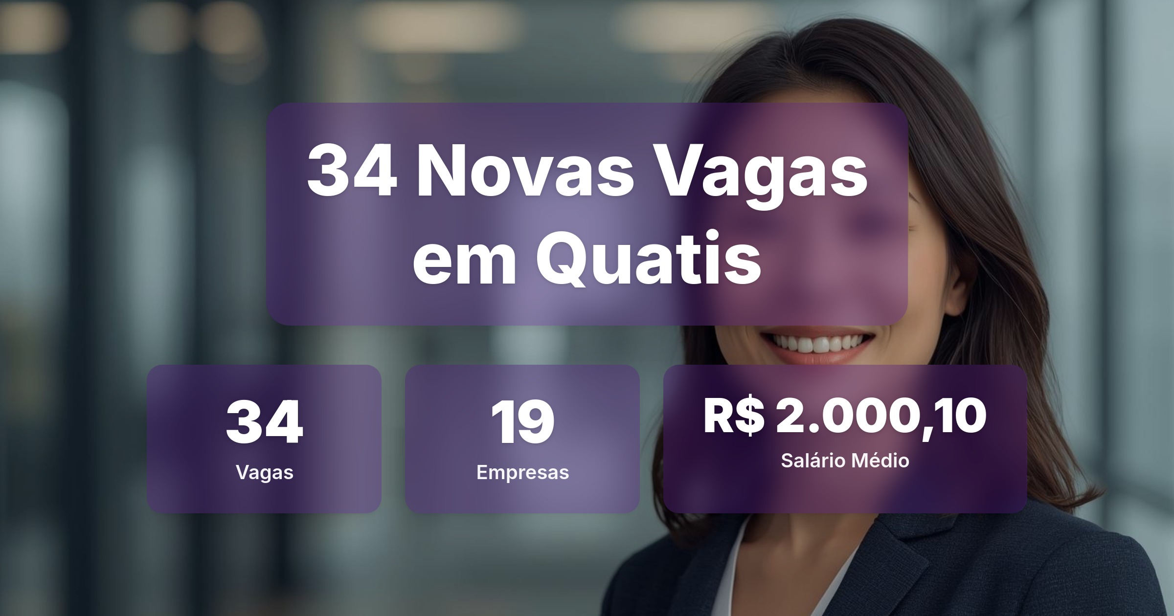 34 Novas Vagas de Emprego em Quatis - 13/04/2026 - Análise completa com salários, empresas contratando e oportunidades nos setores de tecnologia e vendas