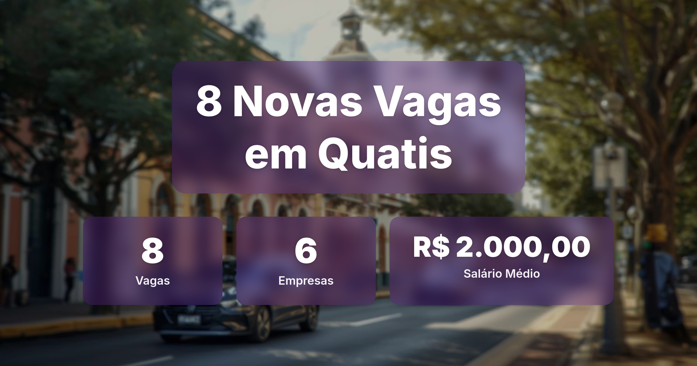 8 Novas Vagas de Emprego em Quatis - 14/02/2026 - Análise completa com salários, empresas contratando e oportunidades nos setores de vendas