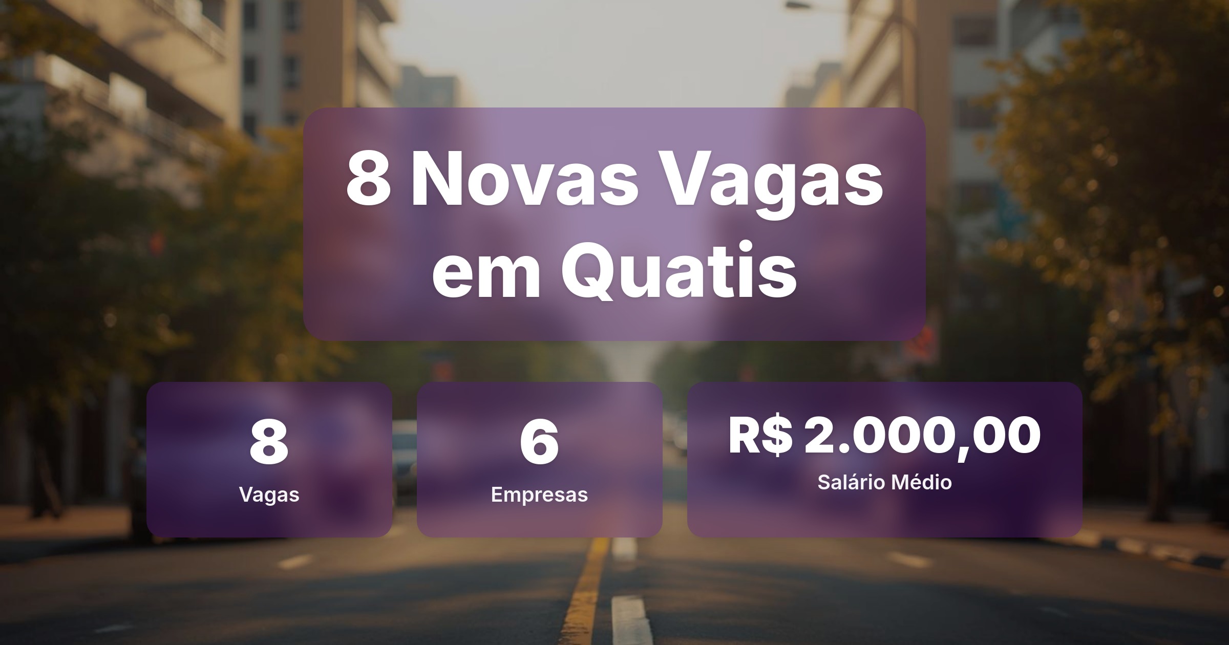 8 Novas Vagas de Emprego em Quatis - 16/02/2026 - Análise completa com salários, empresas contratando e oportunidades nos setores de vendas
