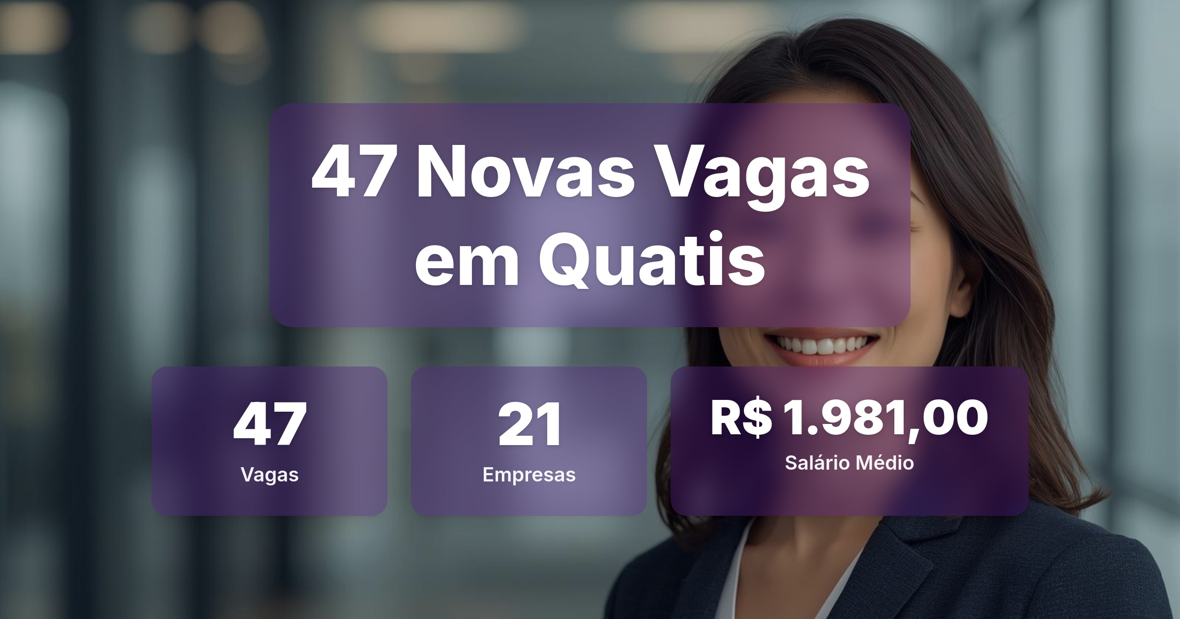 47 Novas Vagas de Emprego em Quatis - 18/04/2026 - Análise completa com salários, empresas contratando e oportunidades nos setores de tecnologia e vendas
