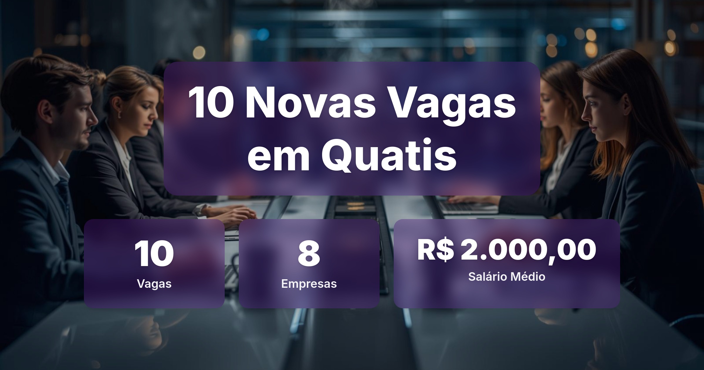 10 Novas Vagas de Emprego em Quatis - 23/02/2026 - Análise completa com salários, empresas contratando e oportunidades nos setores de vendas