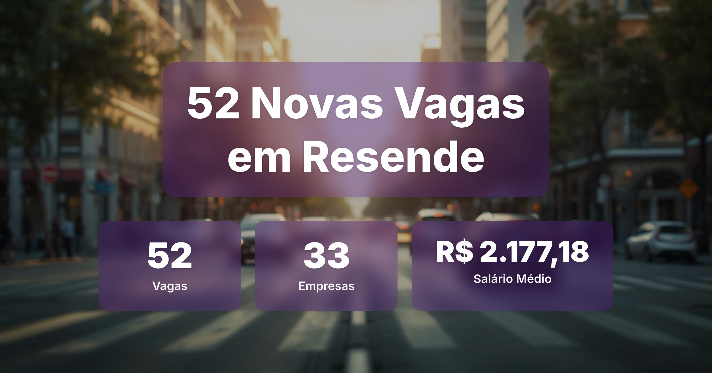 52 Novas Vagas de Emprego em Resende - 01/04/2026 - Análise completa com salários, empresas contratando e oportunidades nos setores de vendas e tecnologia