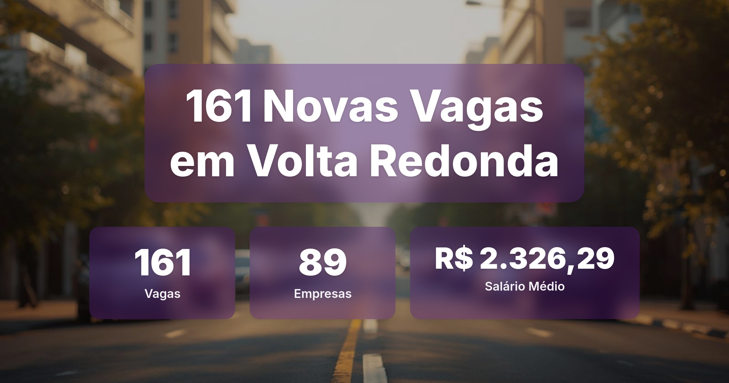 161 Novas Vagas de Emprego em Volta Redonda - 01/04/2026 - Análise completa com salários, empresas contratando e oportunidades nos setores de vendas e tecnologia