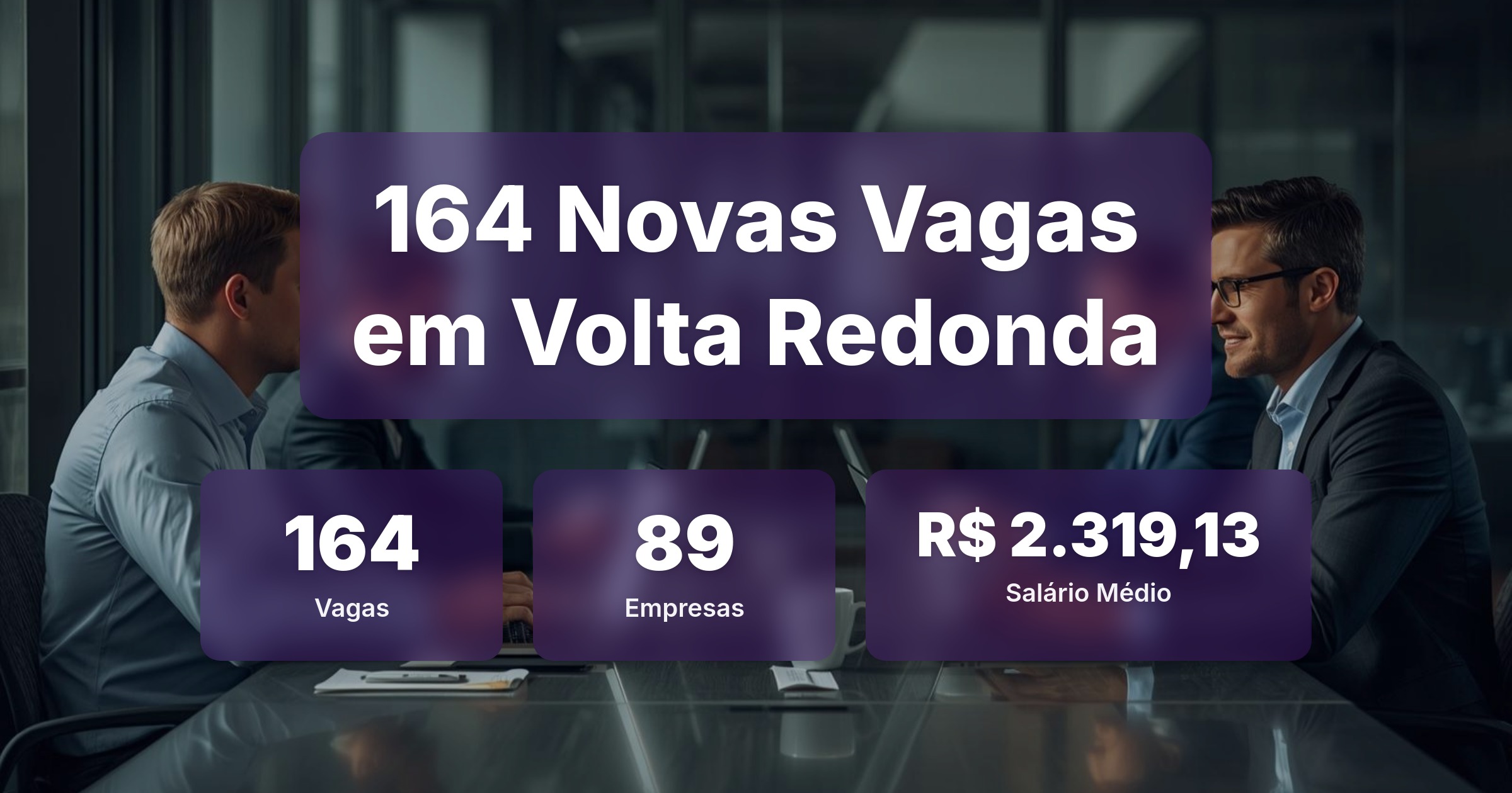 164 Novas Vagas de Emprego em Volta Redonda - 02/04/2026 - Análise completa com salários, empresas contratando e oportunidades nos setores de vendas e tecnologia