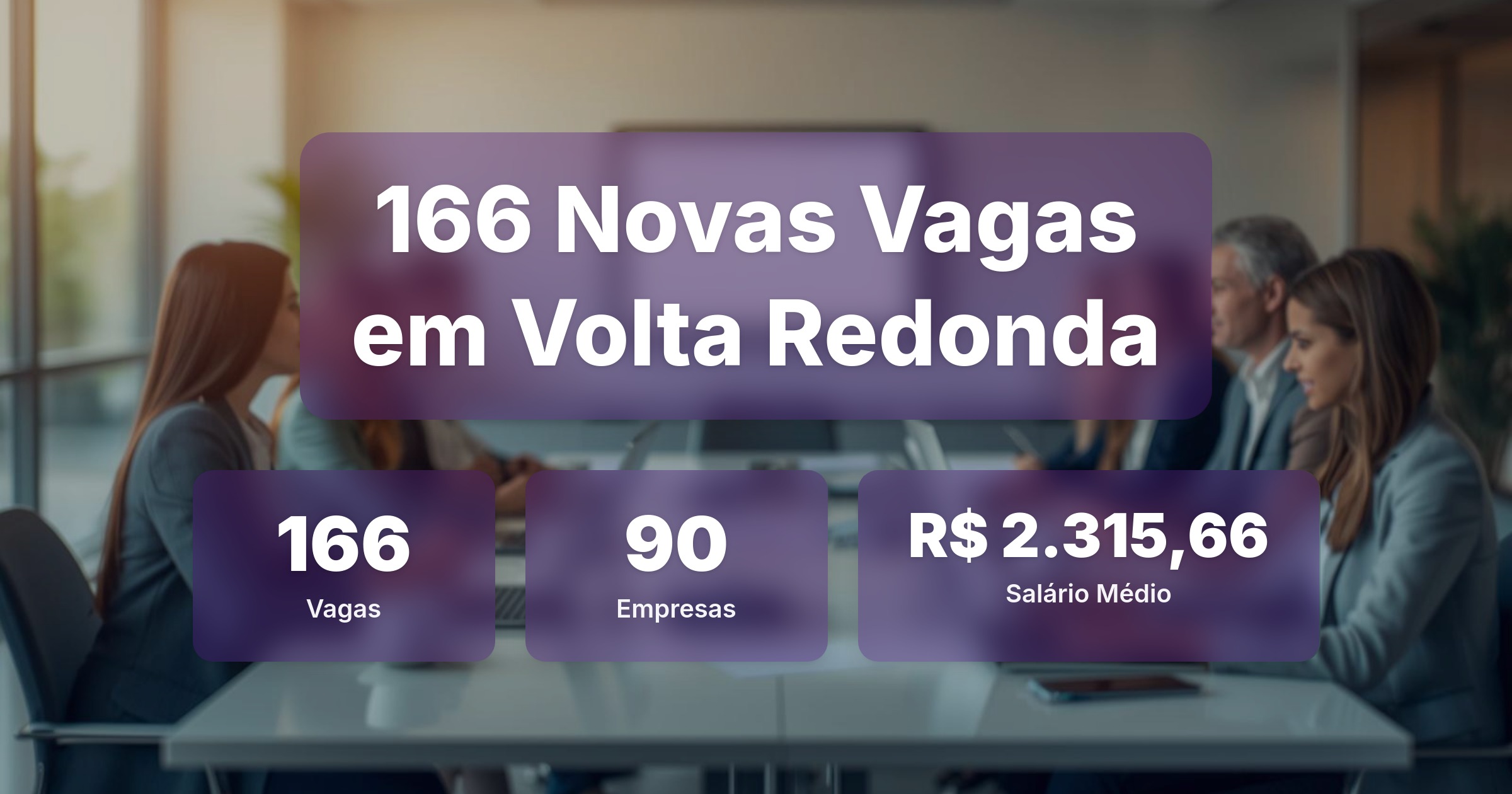 166 Novas Vagas de Emprego em Volta Redonda - 04/04/2026 - Análise completa com salários, empresas contratando e oportunidades nos setores de vendas e tecnologia