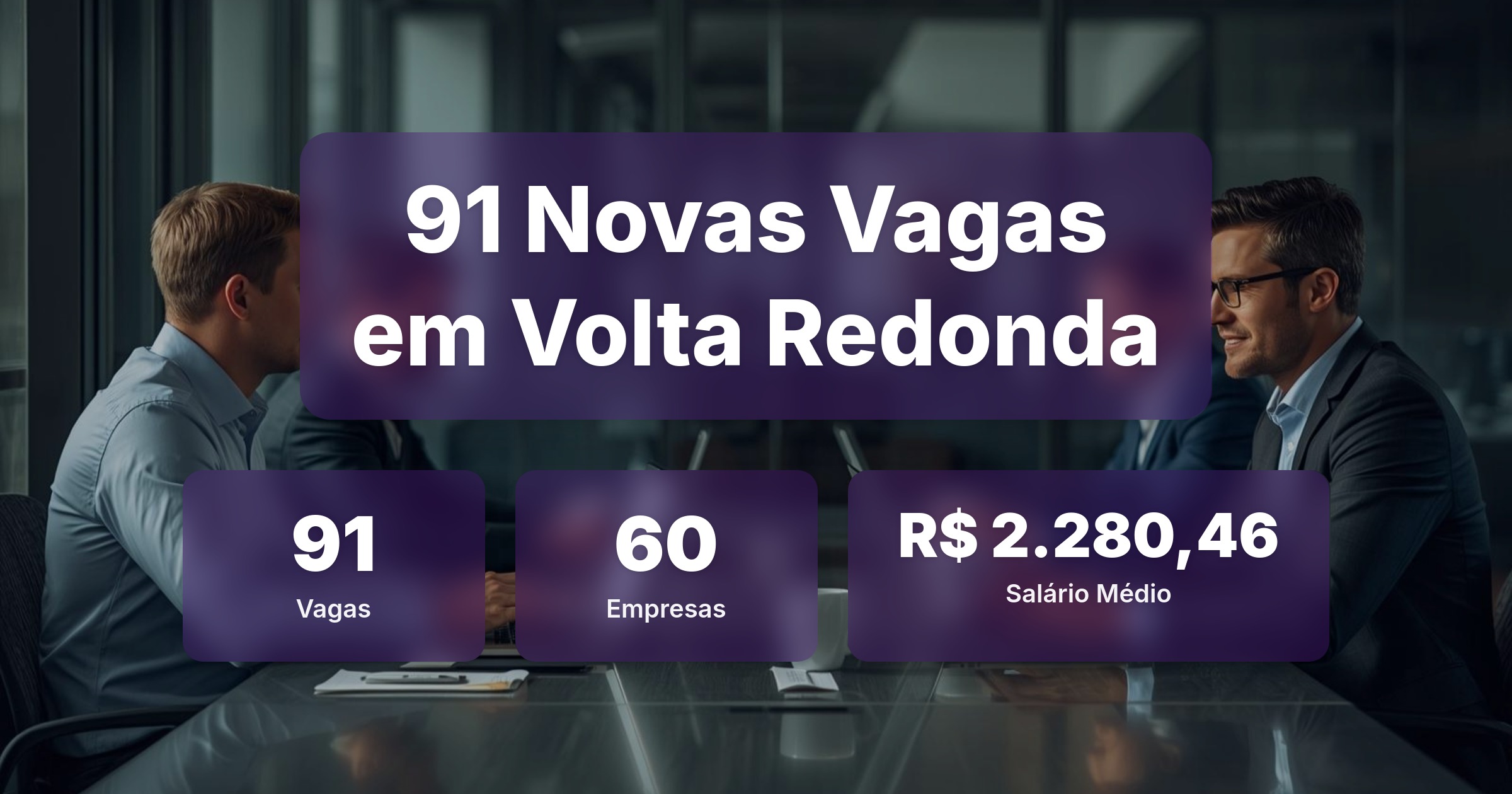91 Novas Vagas de Emprego em Volta Redonda - 04/03/2026 - Análise completa com salários, empresas contratando e oportunidades nos setores de vendas e tecnologia