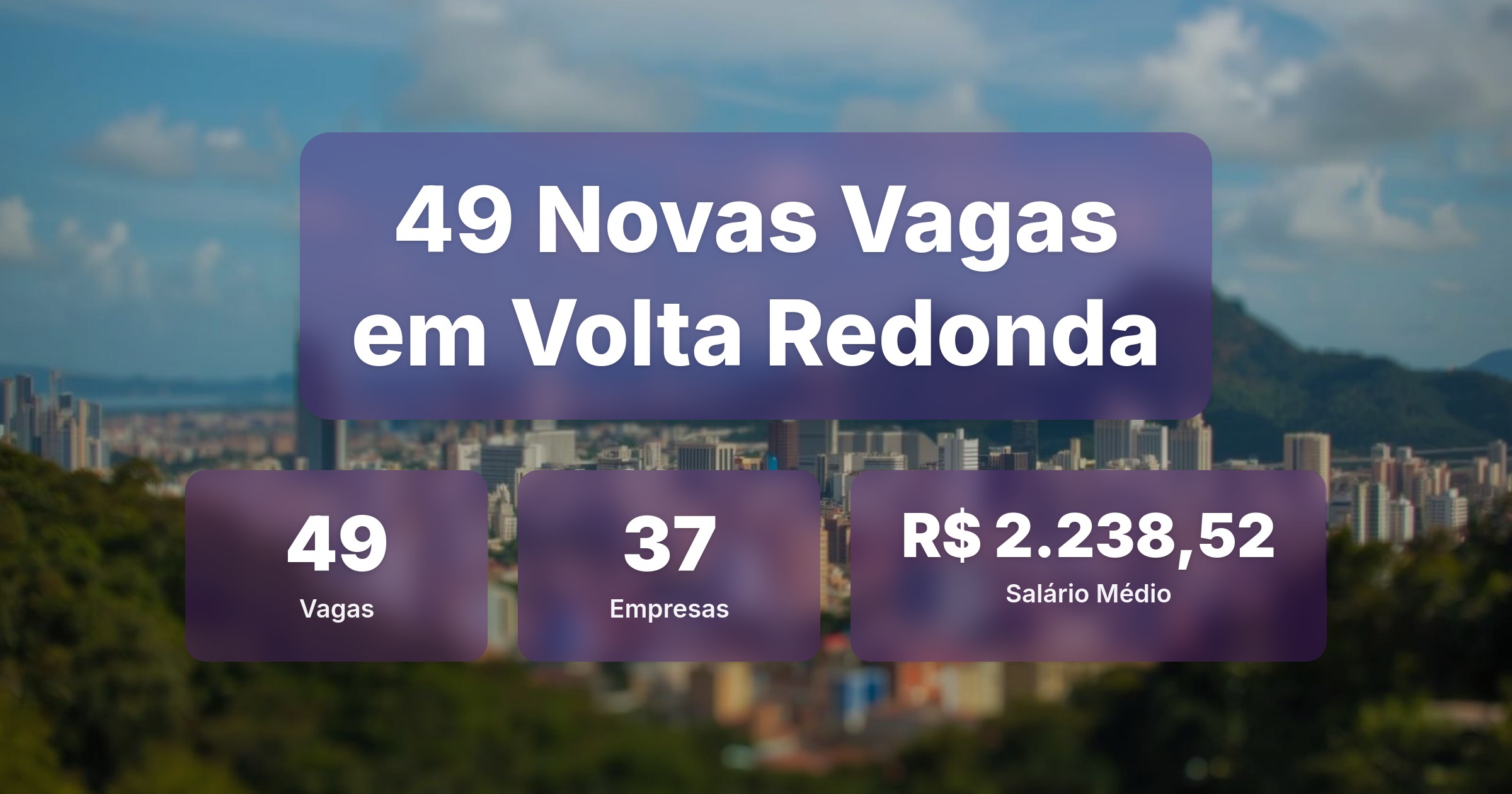 49 Novas Vagas de Emprego em Volta Redonda - 05/02/2026 - Análise completa com salários, empresas contratando e oportunidades nos setores de vendas e tecnologia