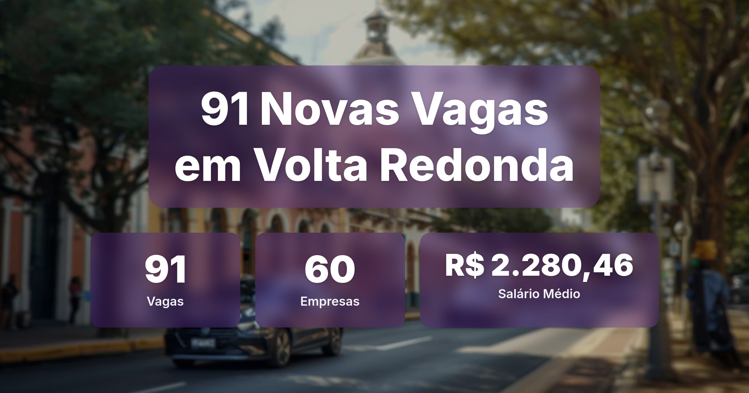 91 Novas Vagas de Emprego em Volta Redonda - 06/03/2026 - Análise completa com salários, empresas contratando e oportunidades nos setores de vendas e tecnologia